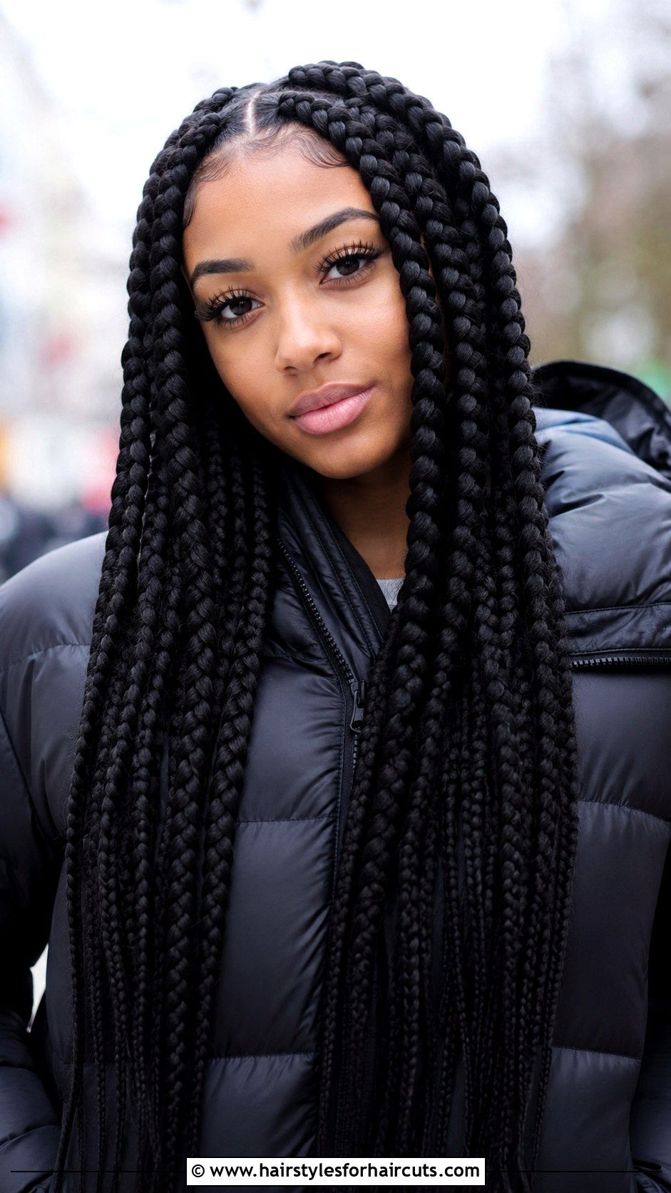 Jumbo Box Braids - 25 braiding winter hairstyles for black hair - 25 braiding winter hairstyles for black hair