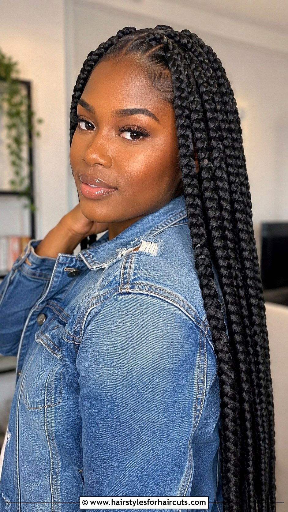Jumbo Box Braids - 25 hairstyles using braiding hair - 25 hairstyles using braiding hair