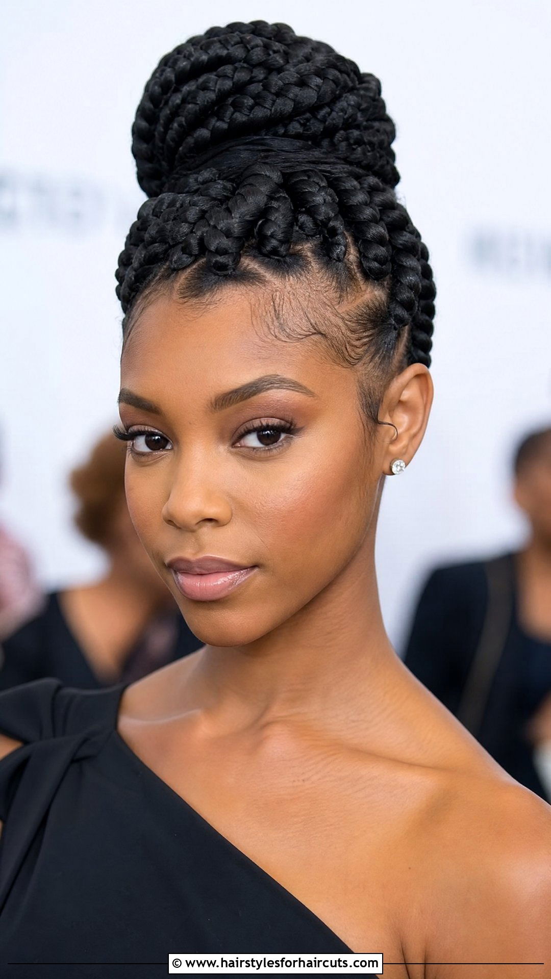 Jumbo Box Braids Updo - 25 formal braided hairstyles for black hair - 25 formal braided hairstyles for black hair