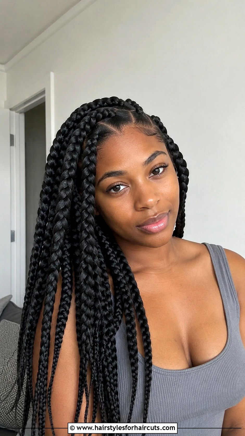 Jumbo Box Braids - 25 70s braided hairstyles black hair - 25 70s braided hairstyles, black hair