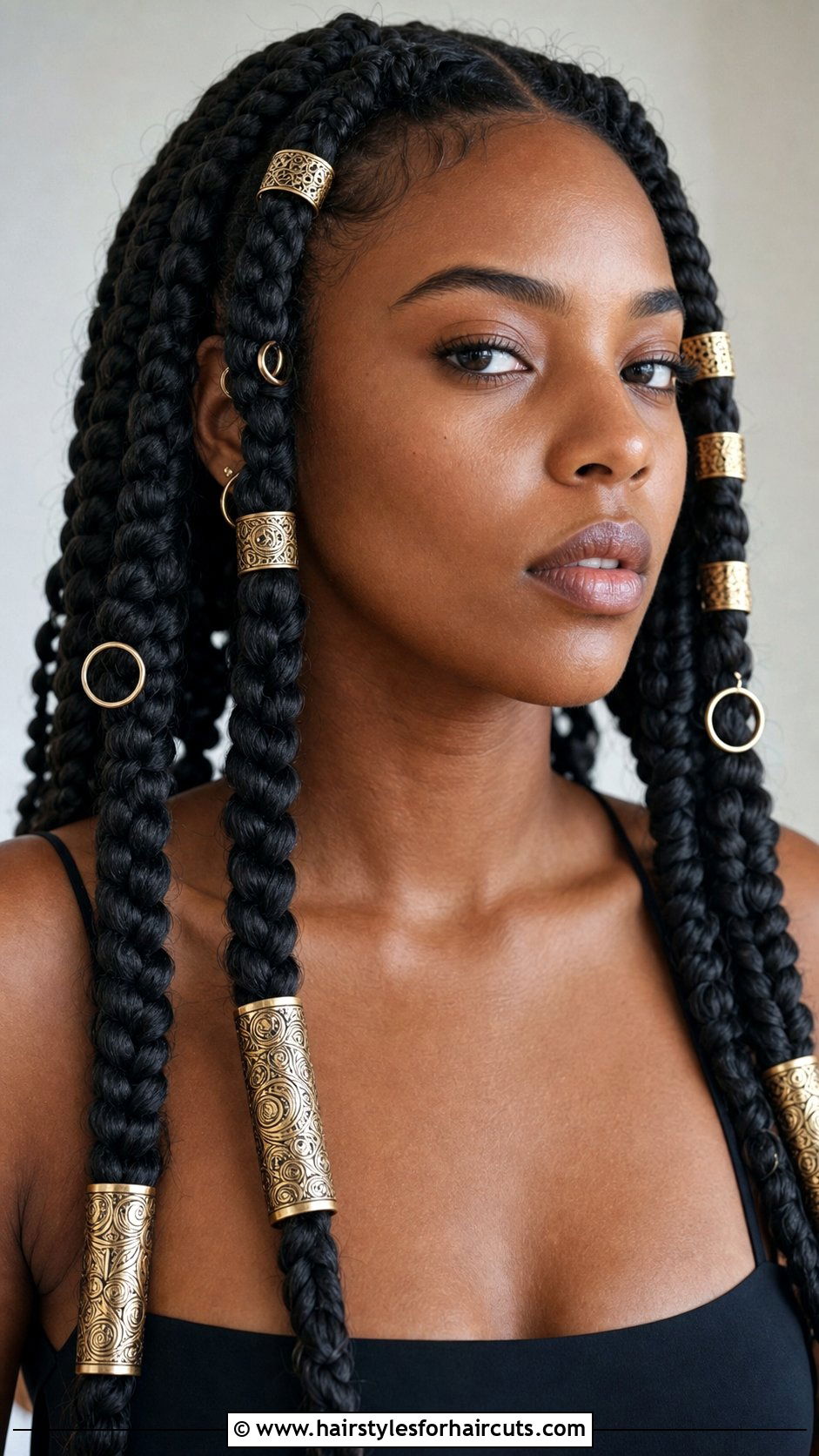 Jumbo Braids With Hair Rings - 25 hair rings hairstyles - 25 hair rings hairstyles