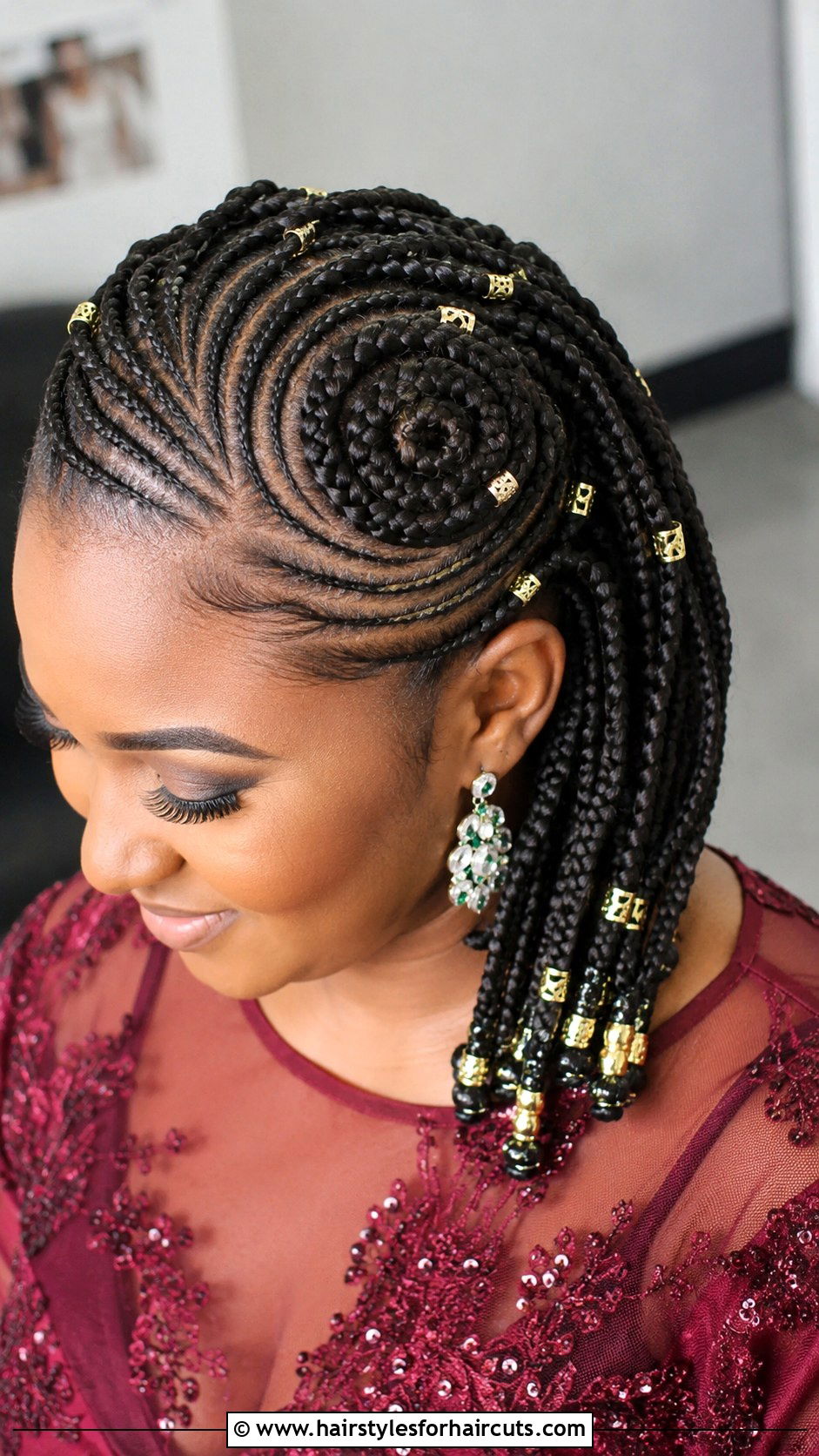 Jumbo Cornrow Rose - 25 corn rose hairstyles - 25 corn rose hairstyles