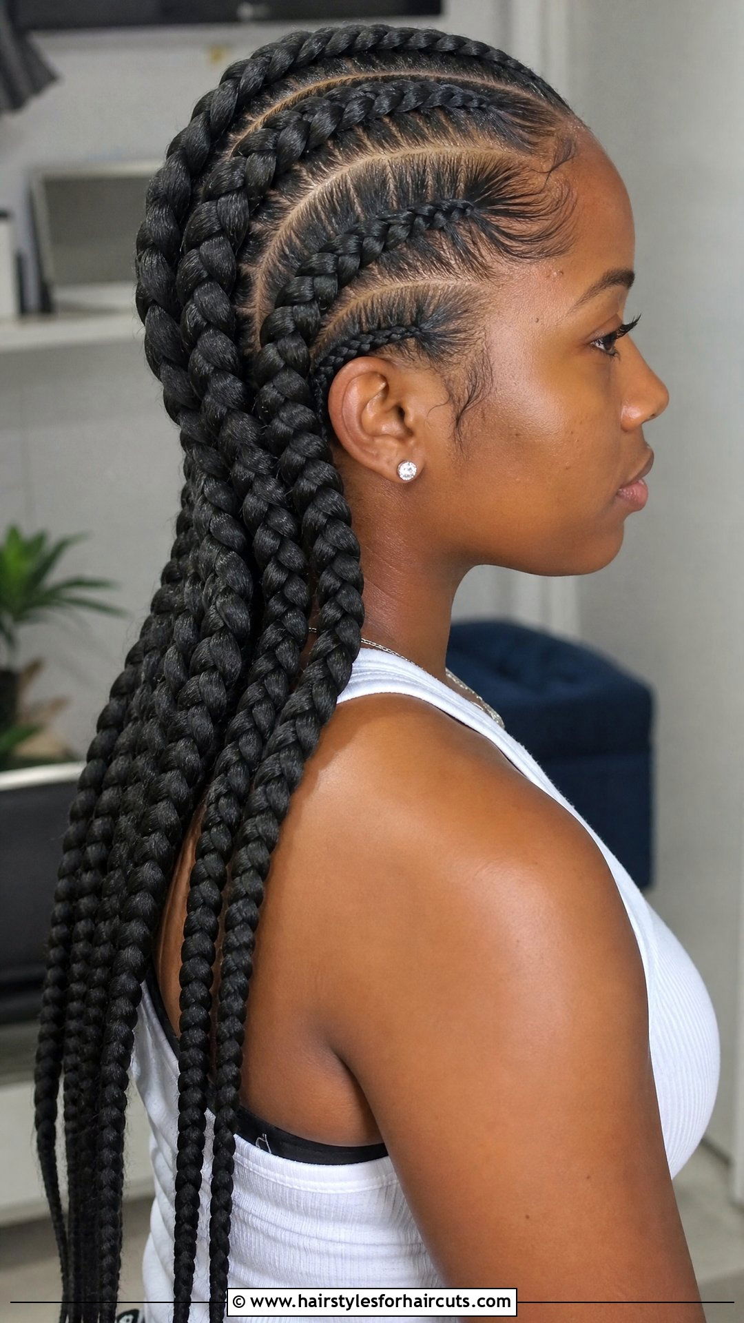 Jumbo Cornrows - 25 cornrow hairstyles for black hair - 25 cornrow hairstyles for black hair