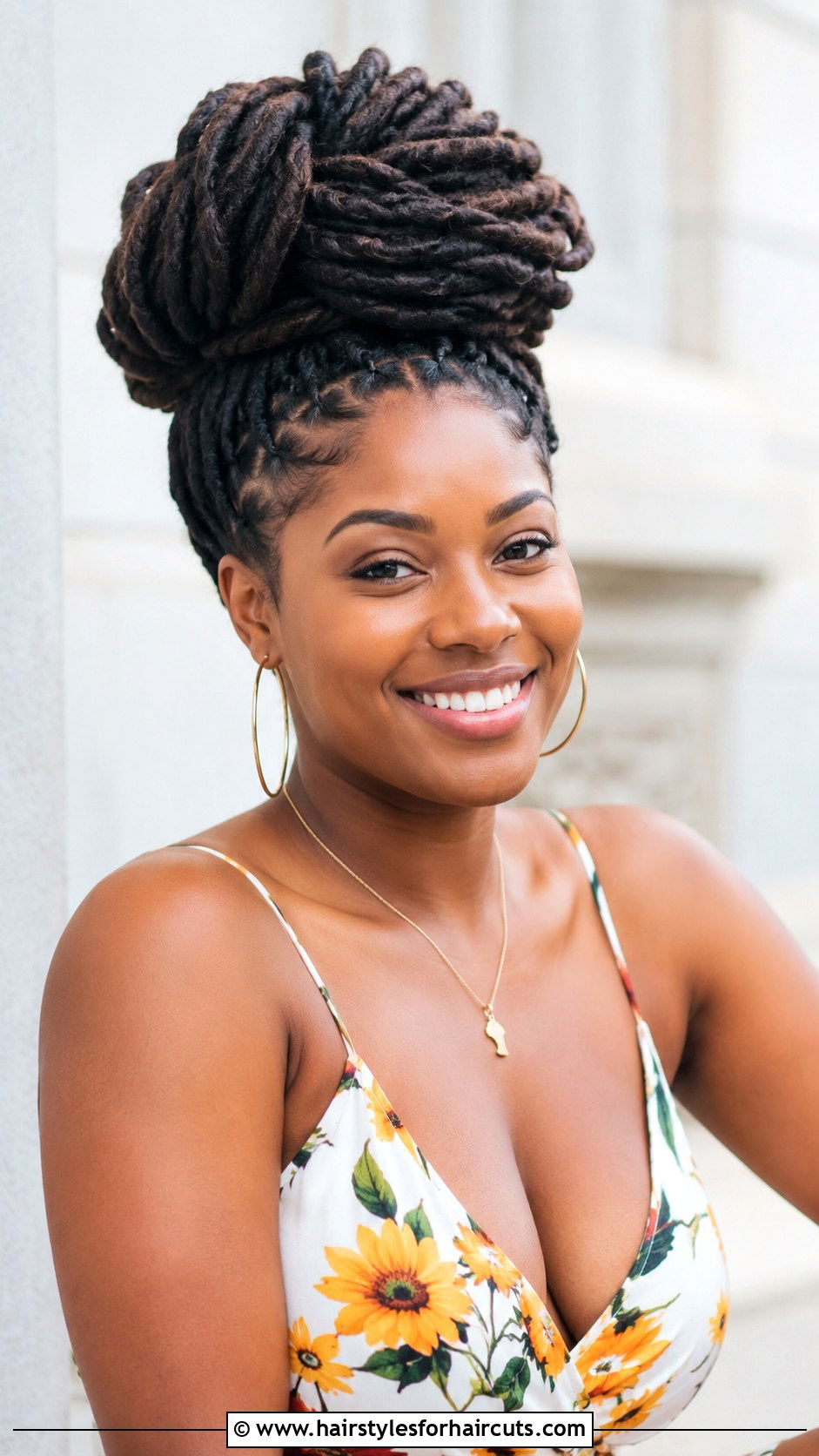 Jumbo Dreadlock Bun - 25 dred hairstyles - 25 dred hairstyles