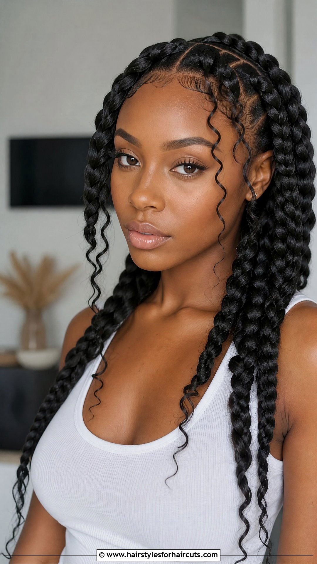 Jumbo Goddess Braids - 25 goddess braid hairstyles for black hair - 25 goddess braid hairstyles for black hair