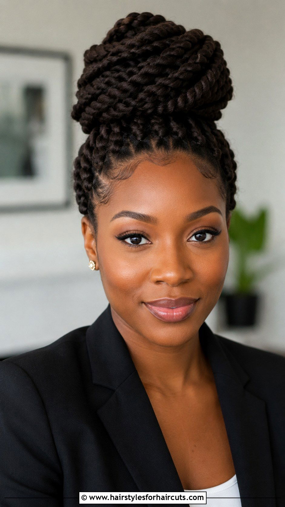 Jumbo Senegalese Twist Bun - 25 hairstyles with one bundle of hair - 25 hairstyles with one bundle of hair