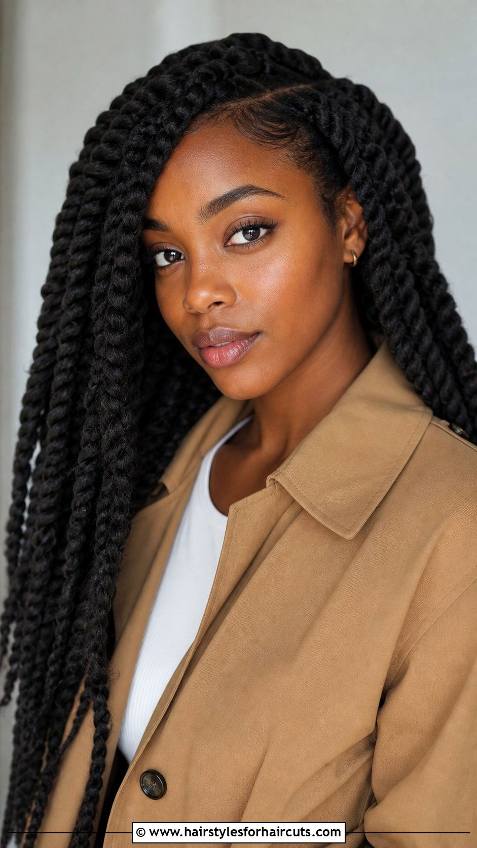 Jumbo Senegalese Twists - 25 winter hairstyles for natural hair - 25 winter hairstyles for natural hair