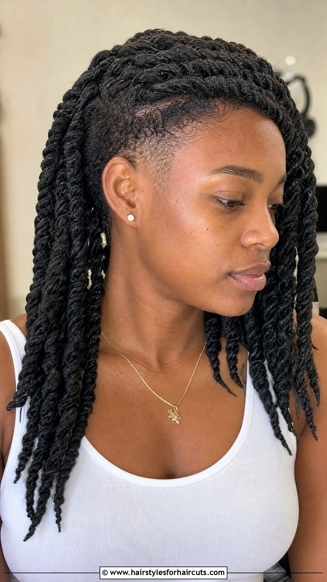 Jumbo Twists With Tapered Cut - 25 twists haircuts - 25 twists haircuts