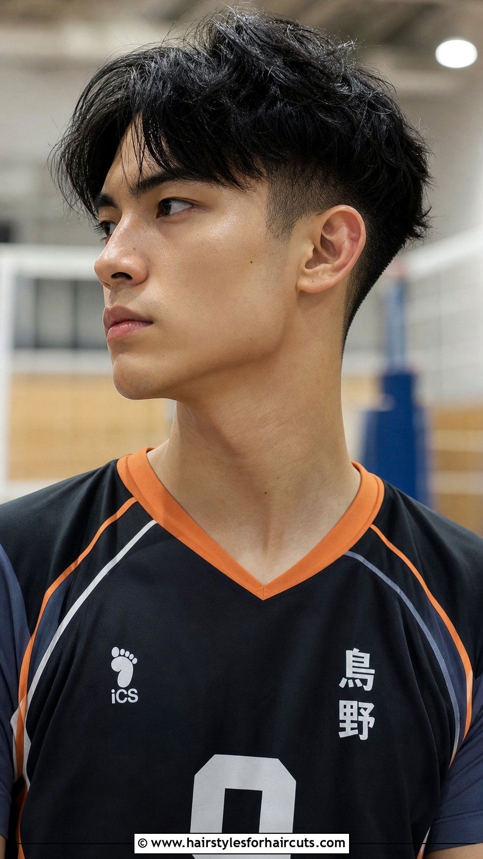 Kageyama Fluffy Black Undercut - 25 black anime hairstyles - 25 black anime hairstyles