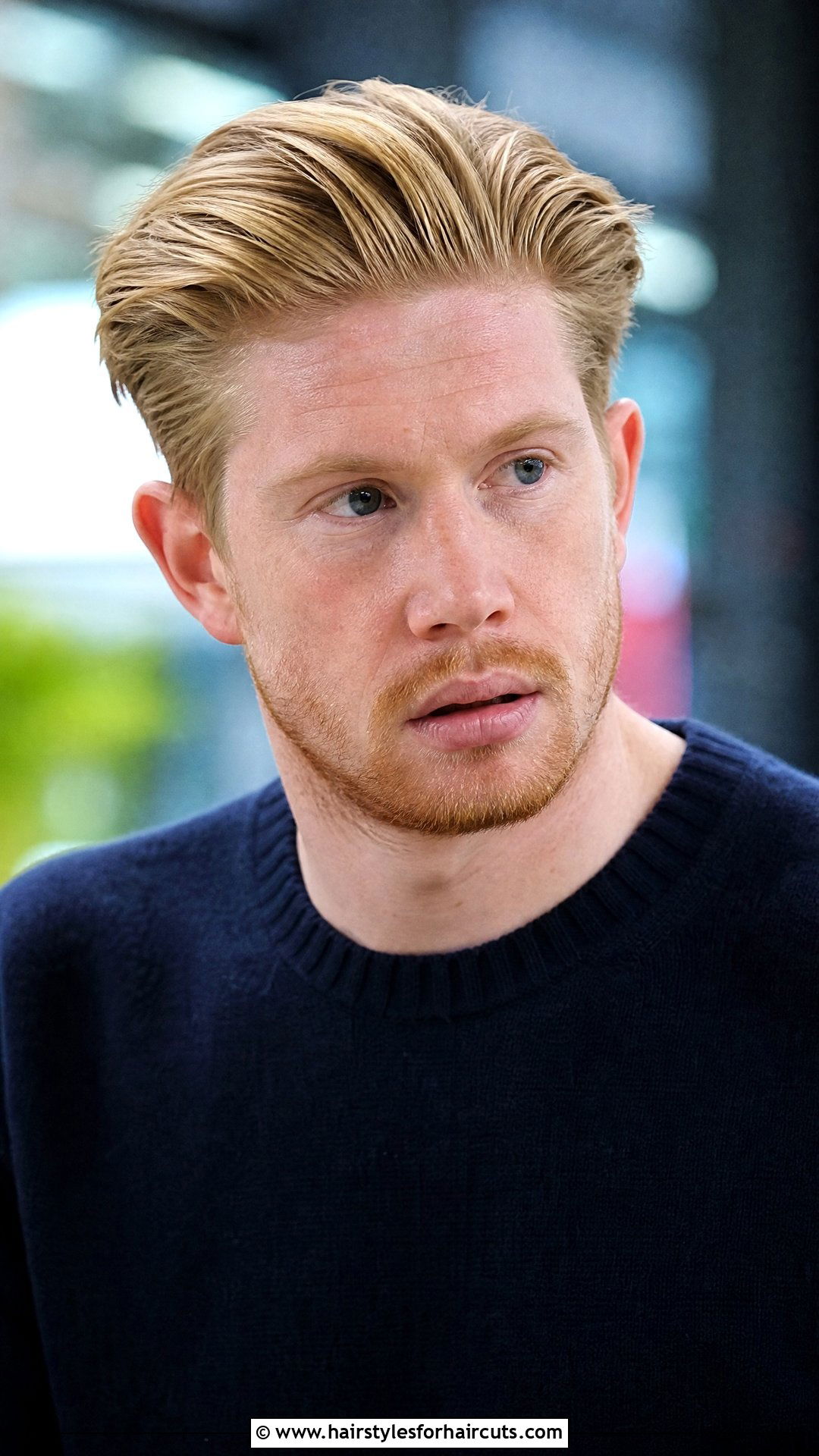 Kevin De Bruyne Thick Brush Back - 25 soccer hairstyles - 25 soccer hairstyles