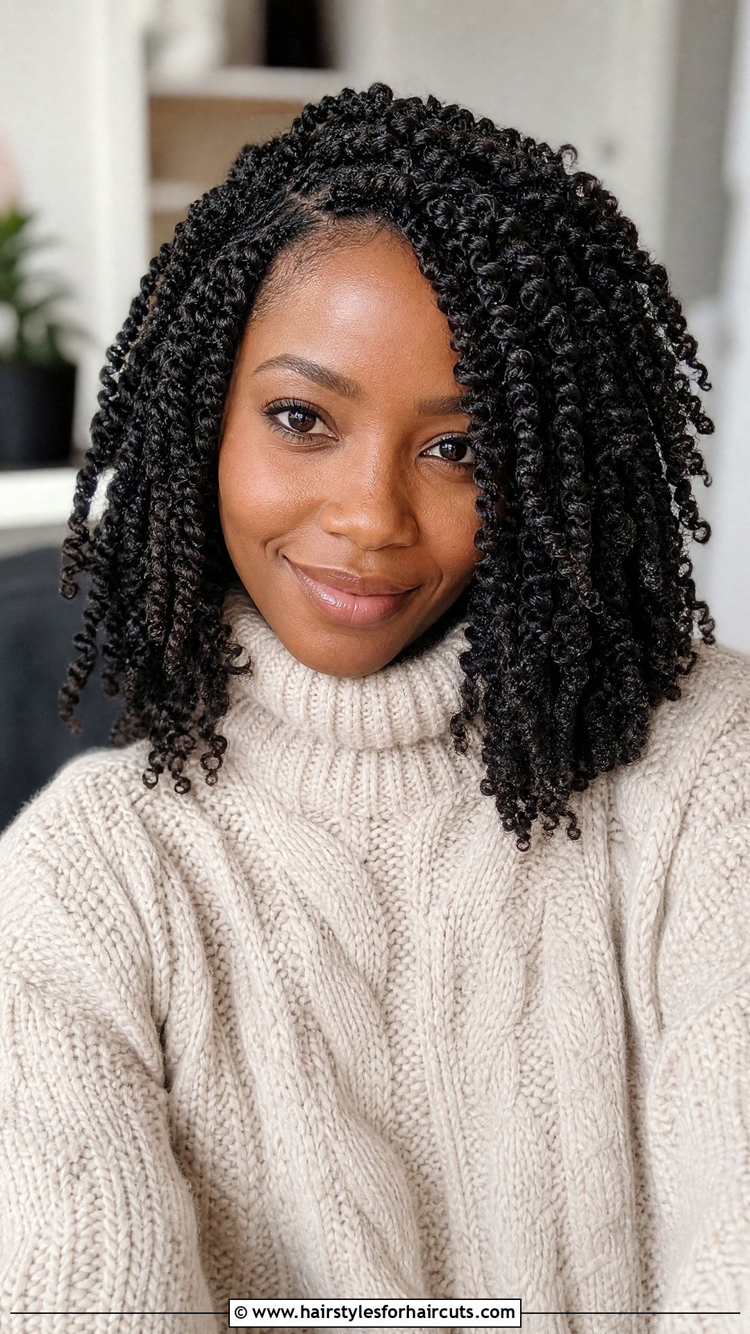 Kinky Twists - 25 winter braid hairstyles for black hair - 25 winter braid hairstyles for black hair