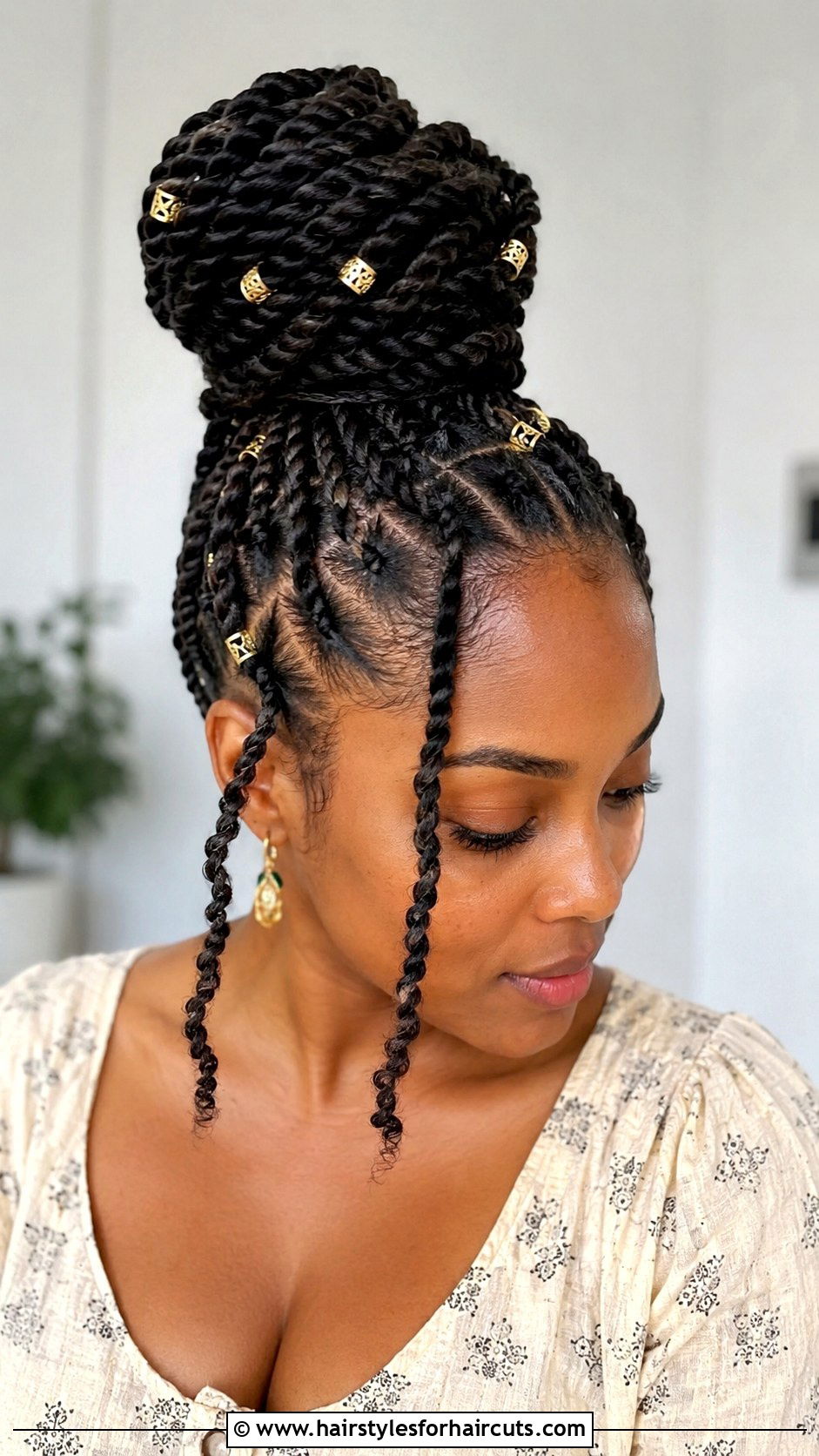 Kinky Twists Updo - 25 kinky hair hairstyles - 25 kinky hair hairstyles