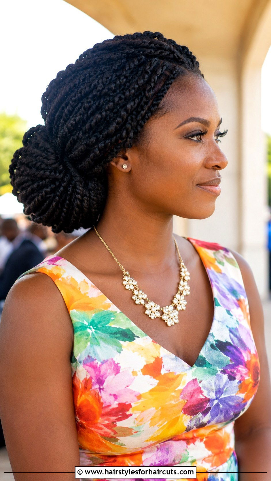 Kinky Twists Updo - 25 church hairstyles for black hair - 25 church hairstyles for black hair