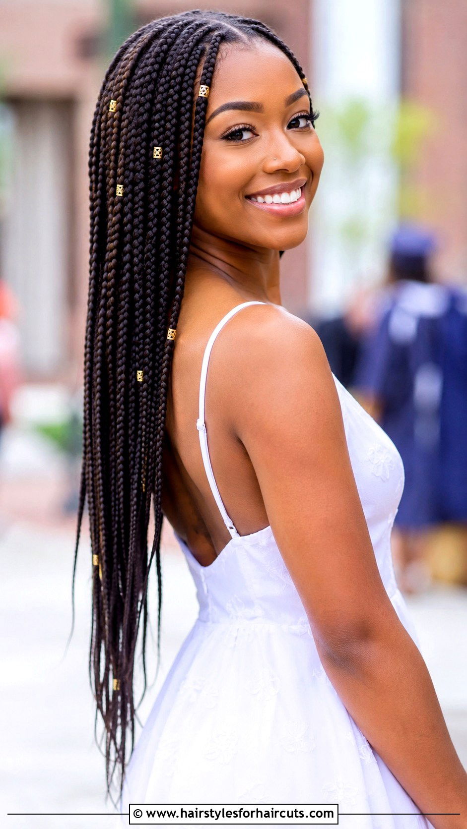 Knotless Box Braids - 25 graduation hairstyles for black hair - 25 graduation hairstyles for black hair