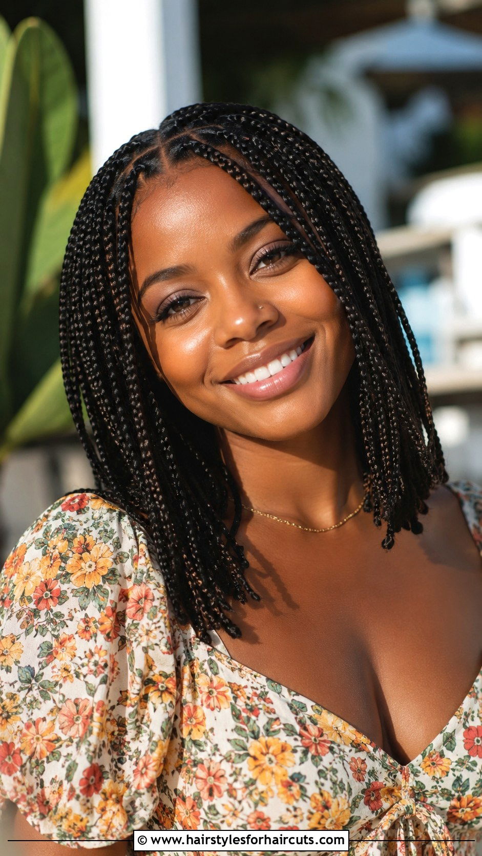 Knotless Box Braids - 25 summer protective hairstyles for natural hair - 25 summer protective hairstyles for natural hair