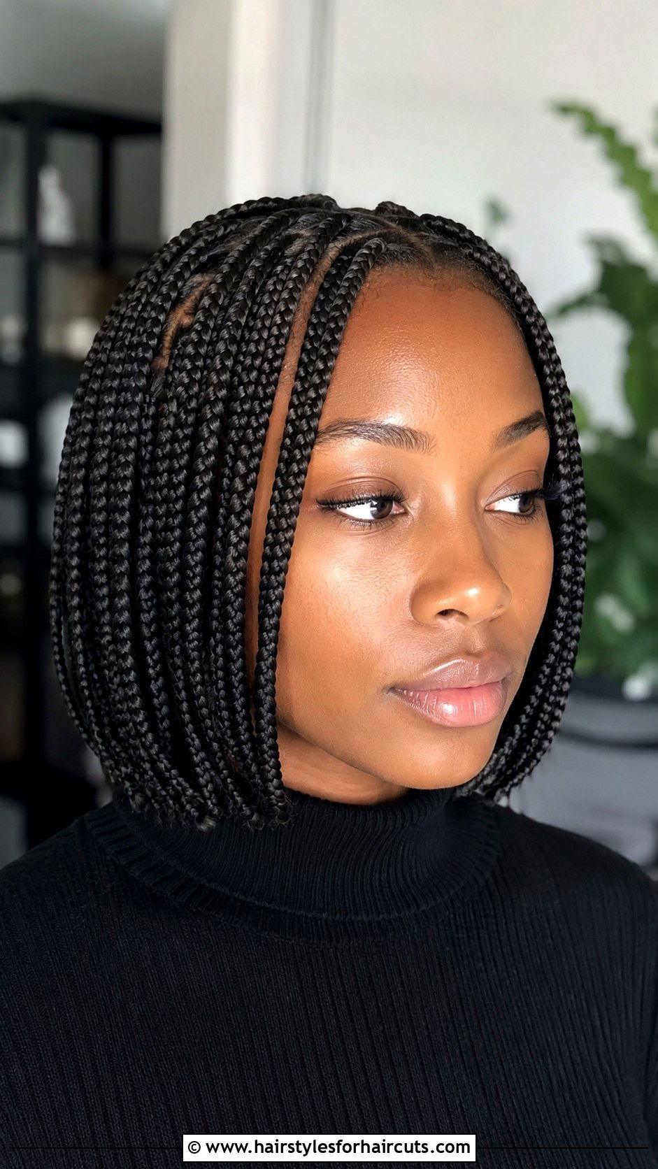 Knotless Box Braids Bob - 25 easy hairstyles for thick hair black girl - 25 easy hairstyles for thick hair black girl