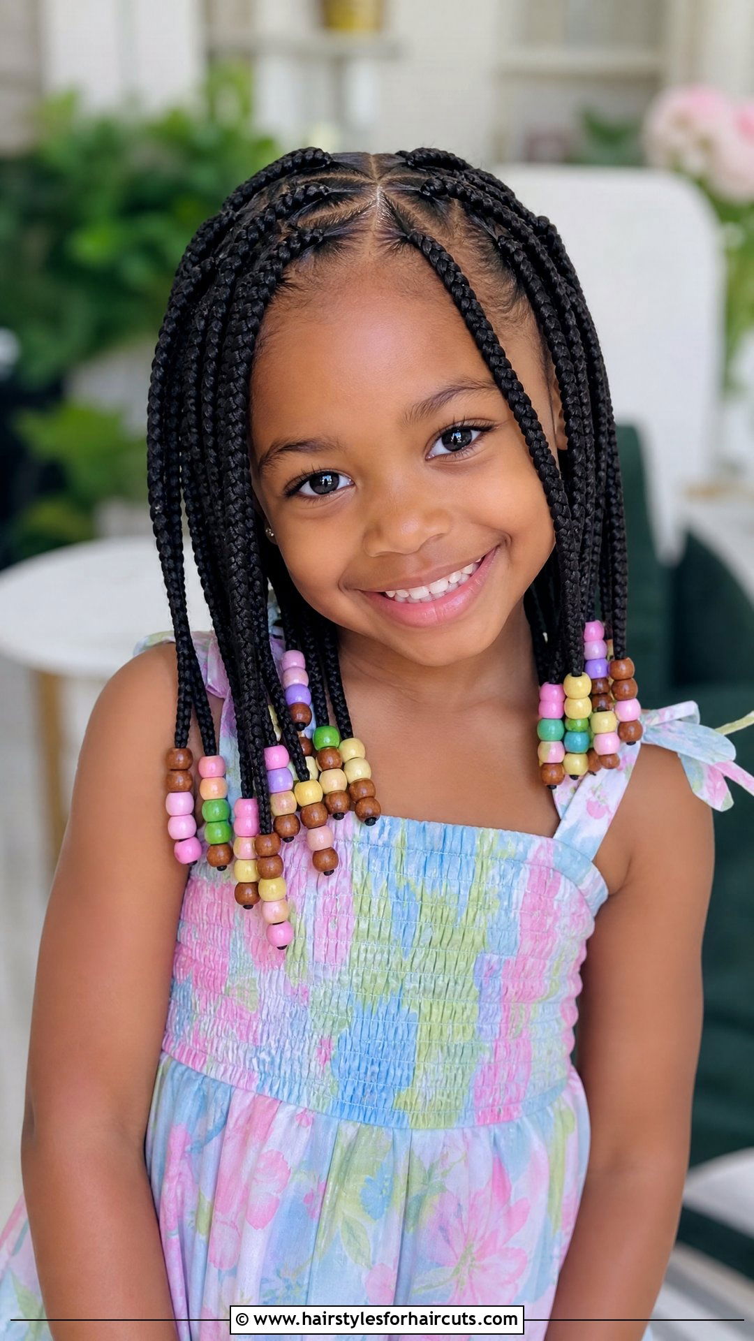Knotless Box Braids With Beads - 25 little girl braided hairstyles with natural hair - 25 little girl braided hairstyles with natural hair