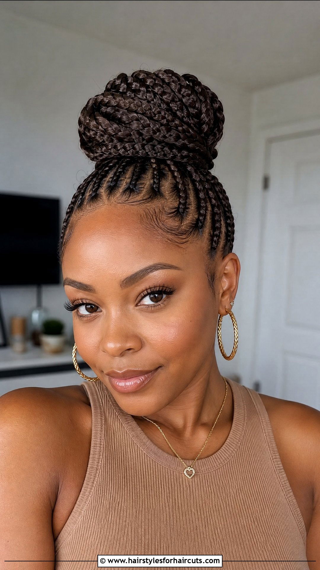 Knotless Braid Updo - 25 up do hairstyles - 25 up do hairstyles