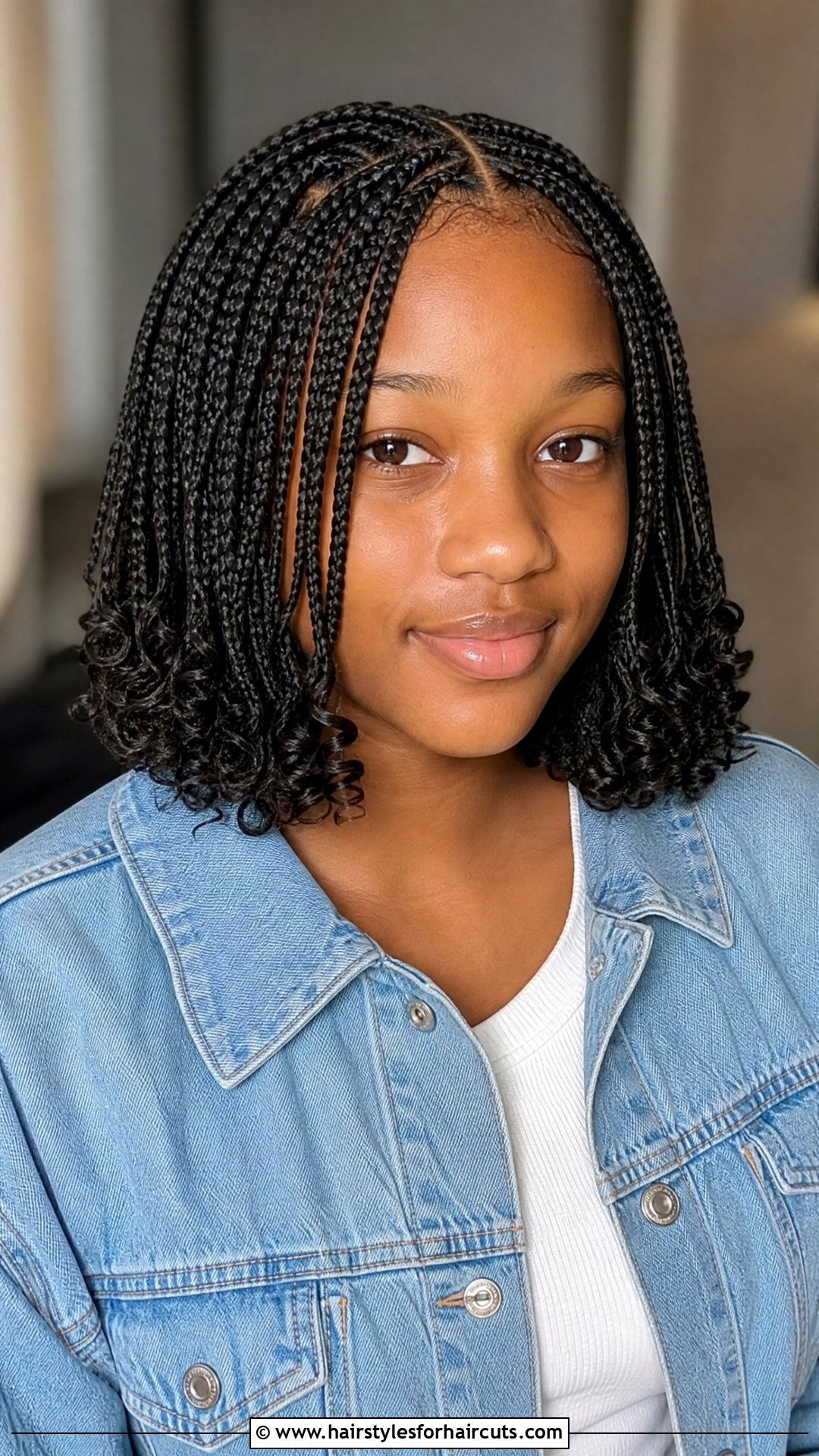 Knotless Braids Bob - 25 hairstyles for black girls with thick hair - 25 hairstyles for black girls with thick hair