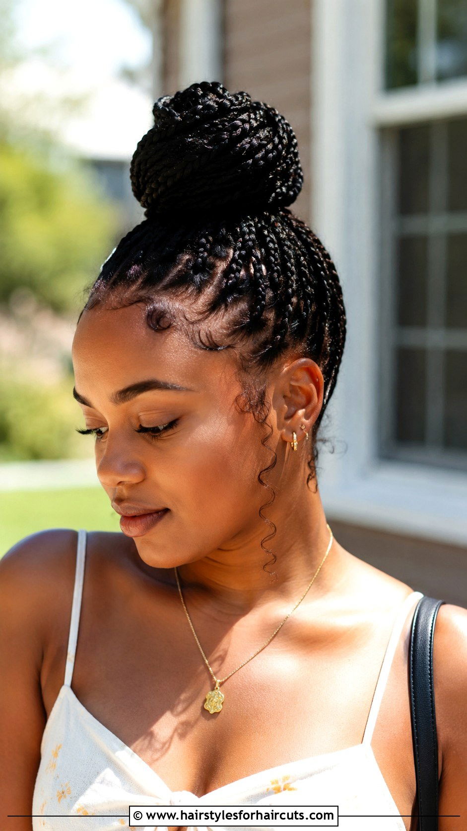 Knotless Braids Bun Updo - 25 braided updo hairstyles black hair - 25 braided updo hairstyles black hair