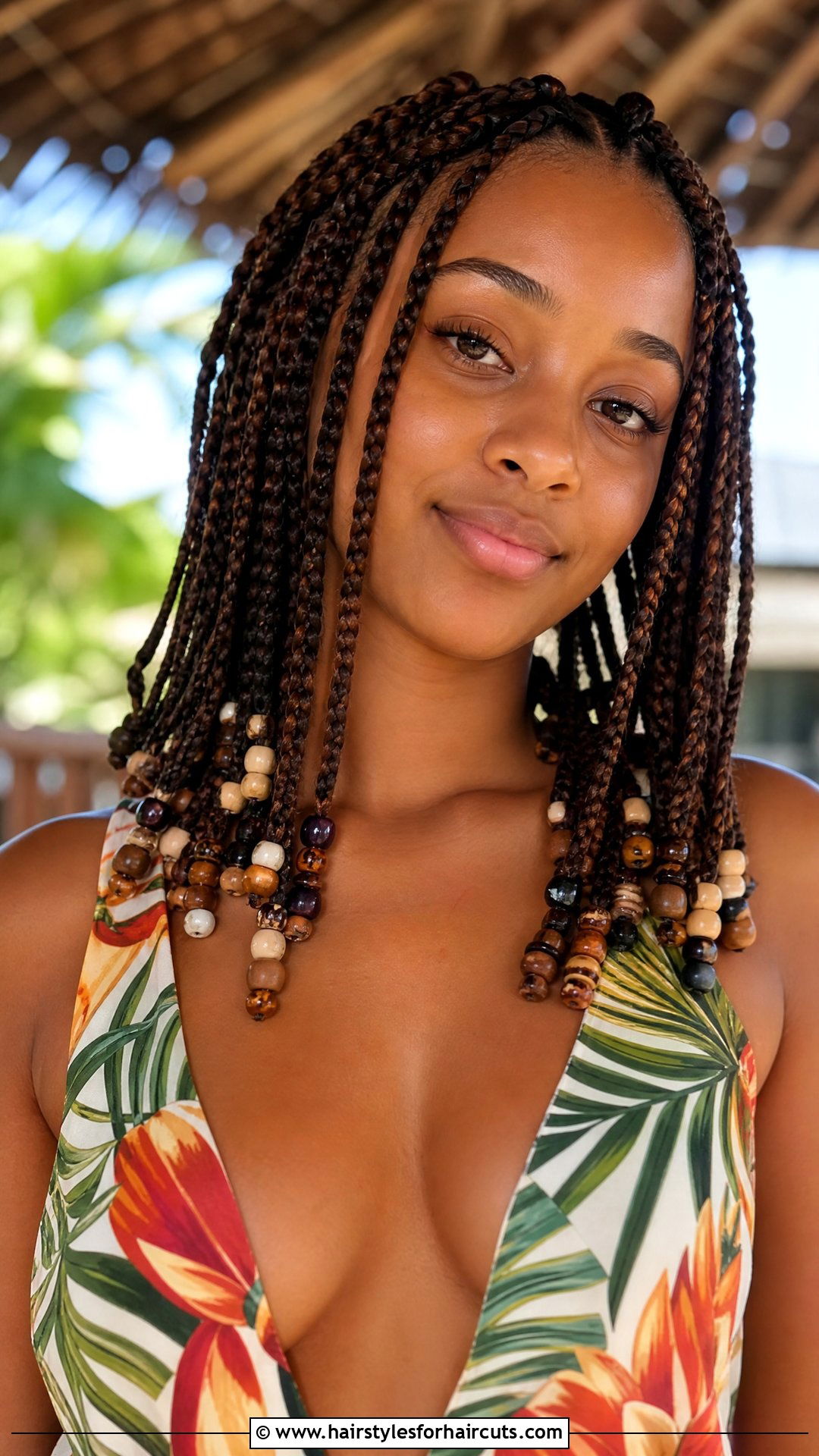 Knotless Braids With Beads - 25 vacation hairstyles for natural hair - 25 vacation hairstyles for natural hair
