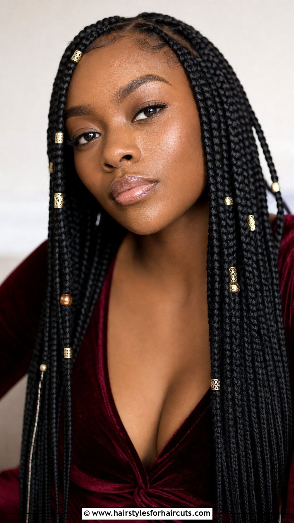 Knotless Braids With Cuffs - 25 christmas hairstyles for black hair - 25 christmas hairstyles for black hair