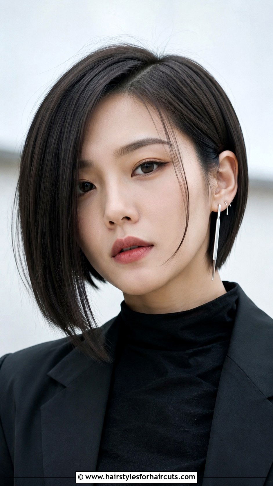Korean Asymmetrical Bob - 25 korean hairstyles girl short hair - 25 korean hairstyles girl short hair