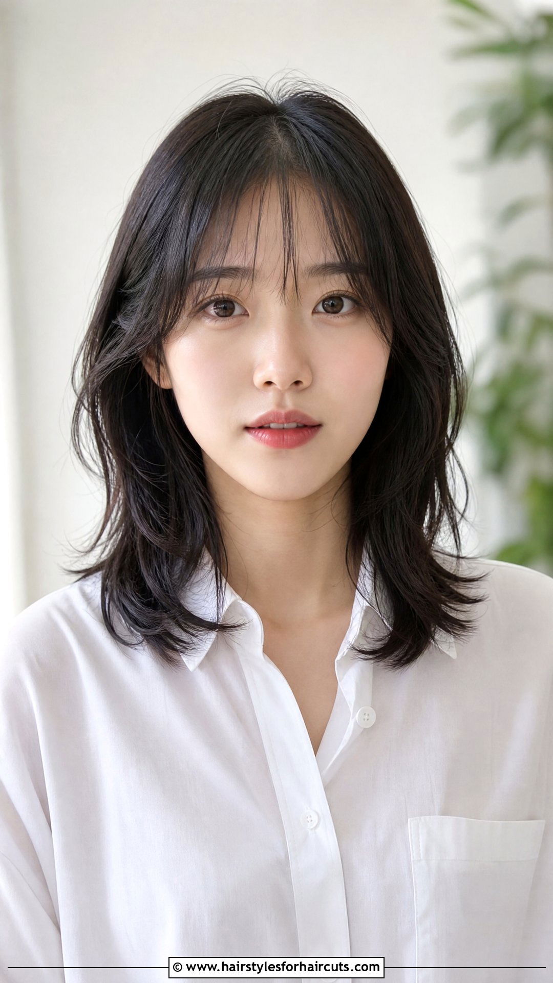 Korean Bangs With Layered Medium Hair - 25 korean front haircuts - 25 korean front haircuts