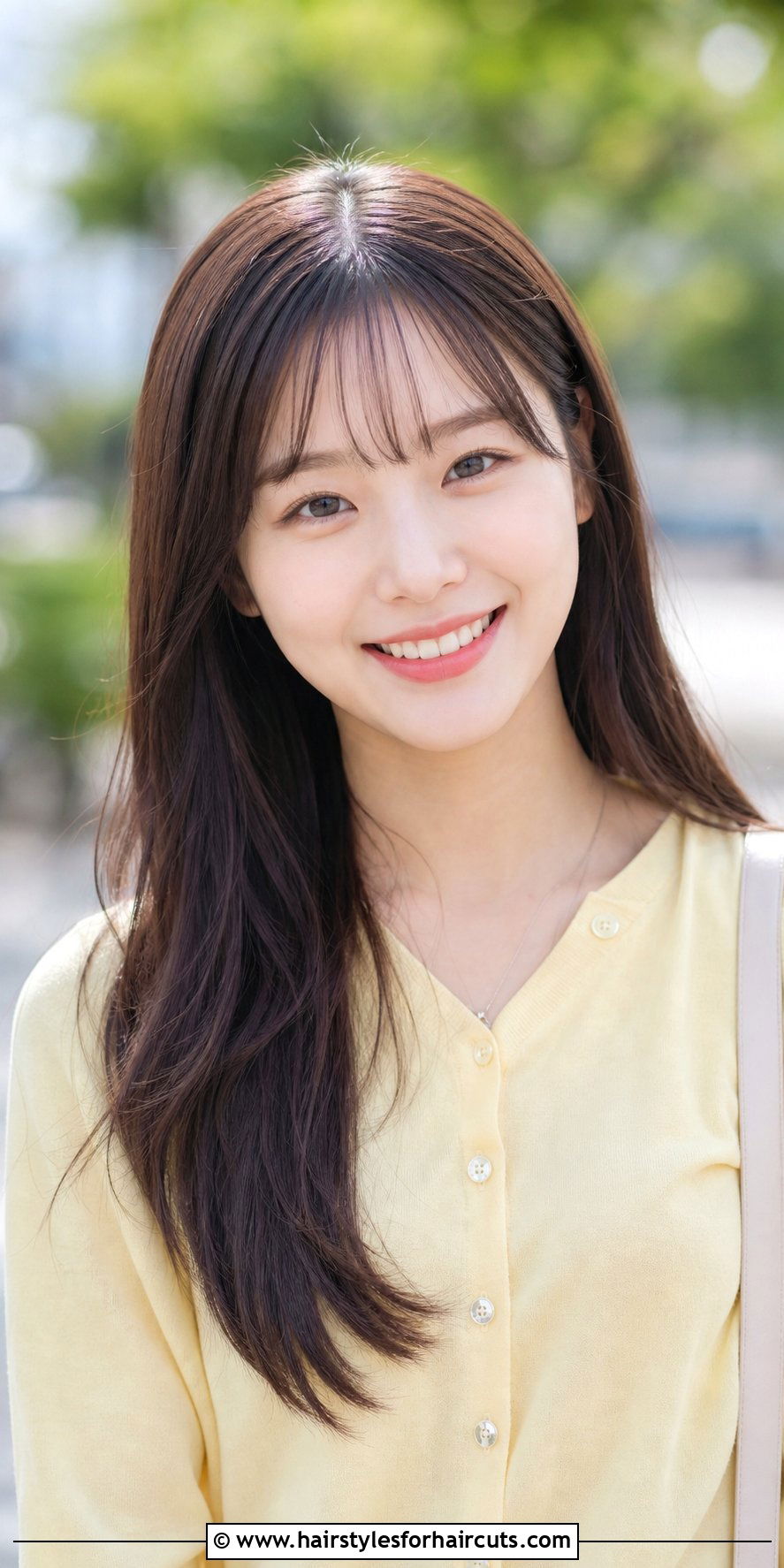 Korean Long Hair With Eye Smile Bangs - 25 korean hairstyles long hair - 25 korean hairstyles long hair