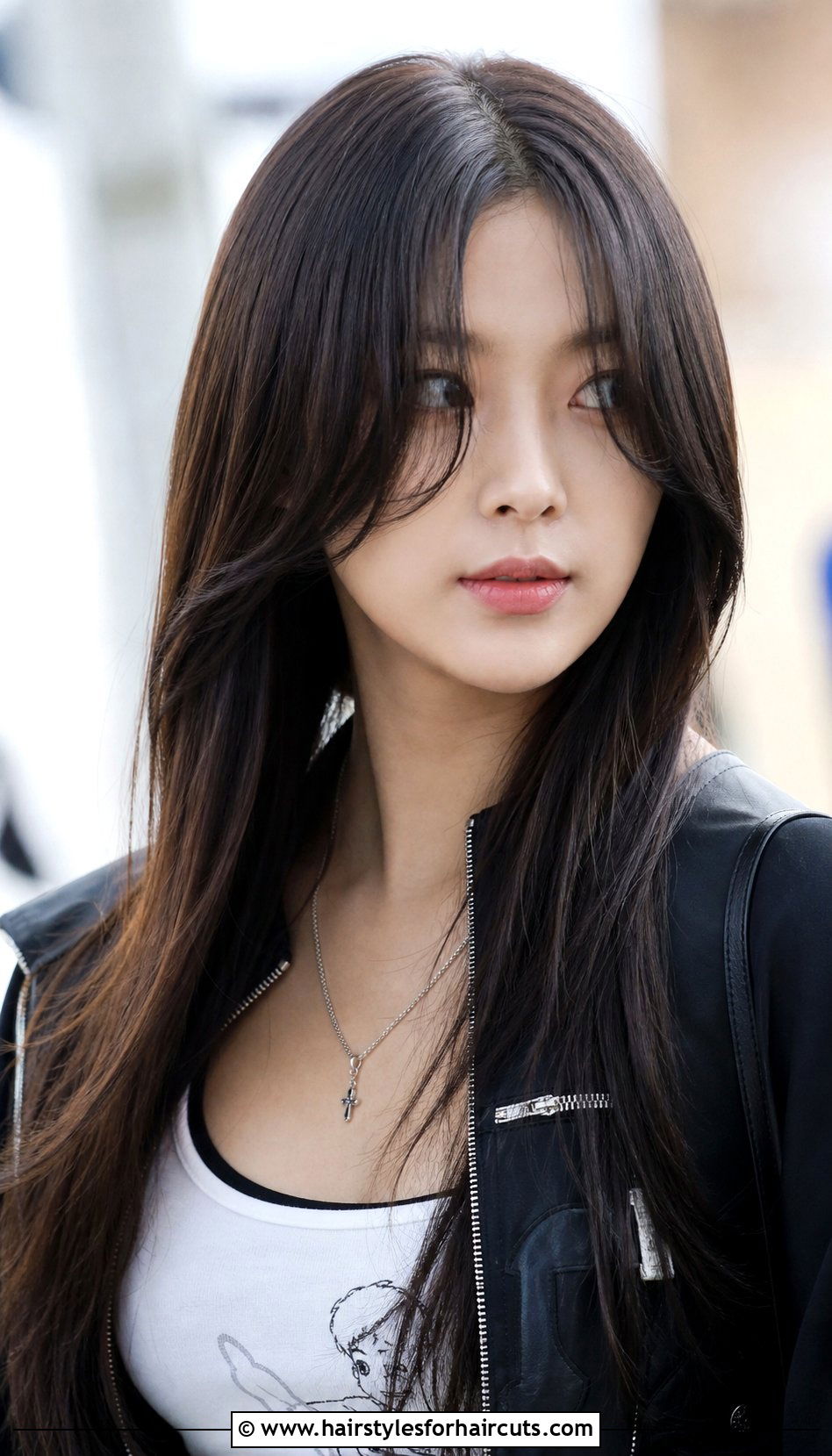 Korean Long Straight Hair With Curtain Bangs - 25 korean hairstyles long hair - 25 korean hairstyles long hair