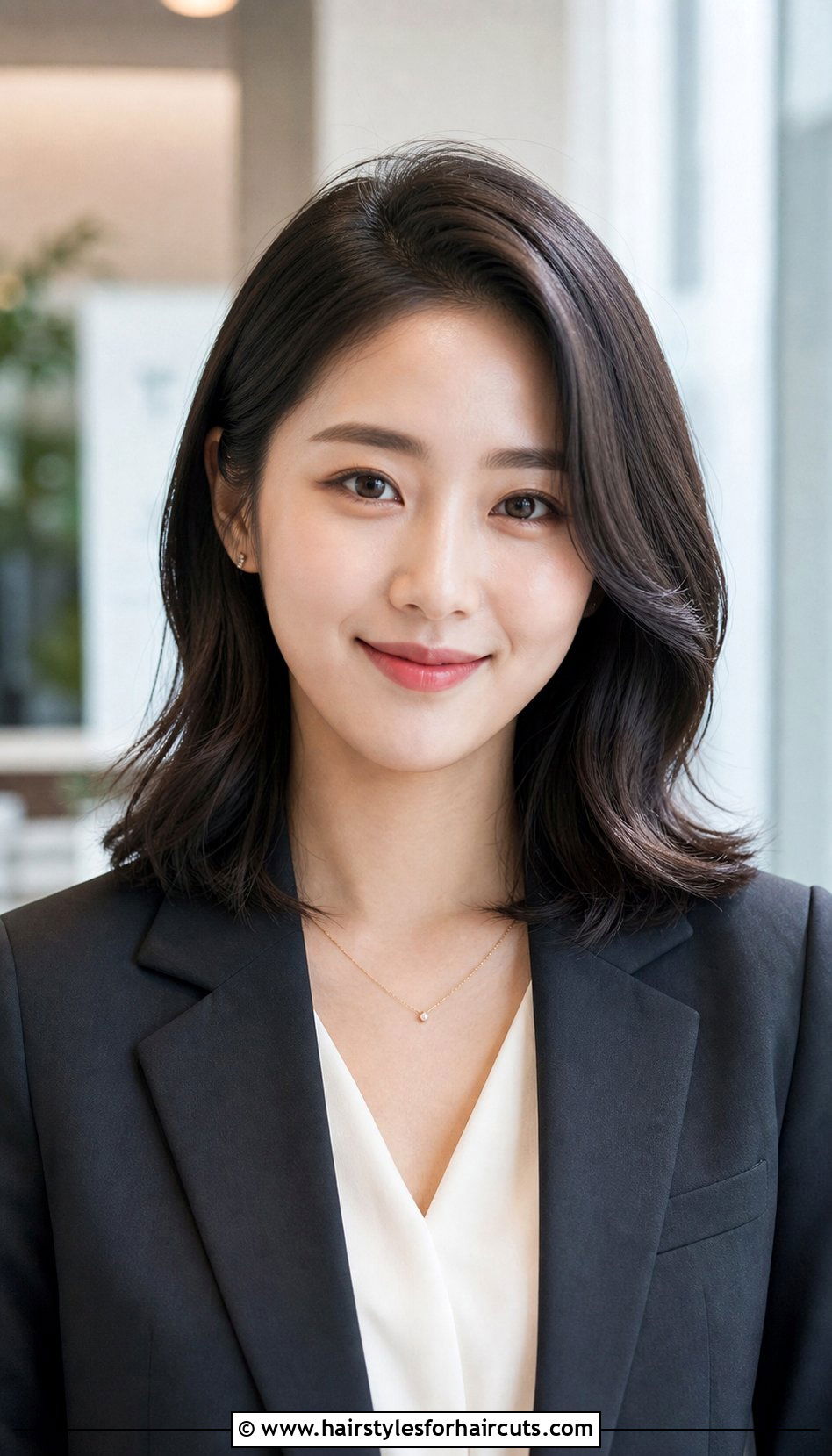 Korean Side Part Wavy Lob - 25 korean women hairstyles - 25 korean women hairstyles