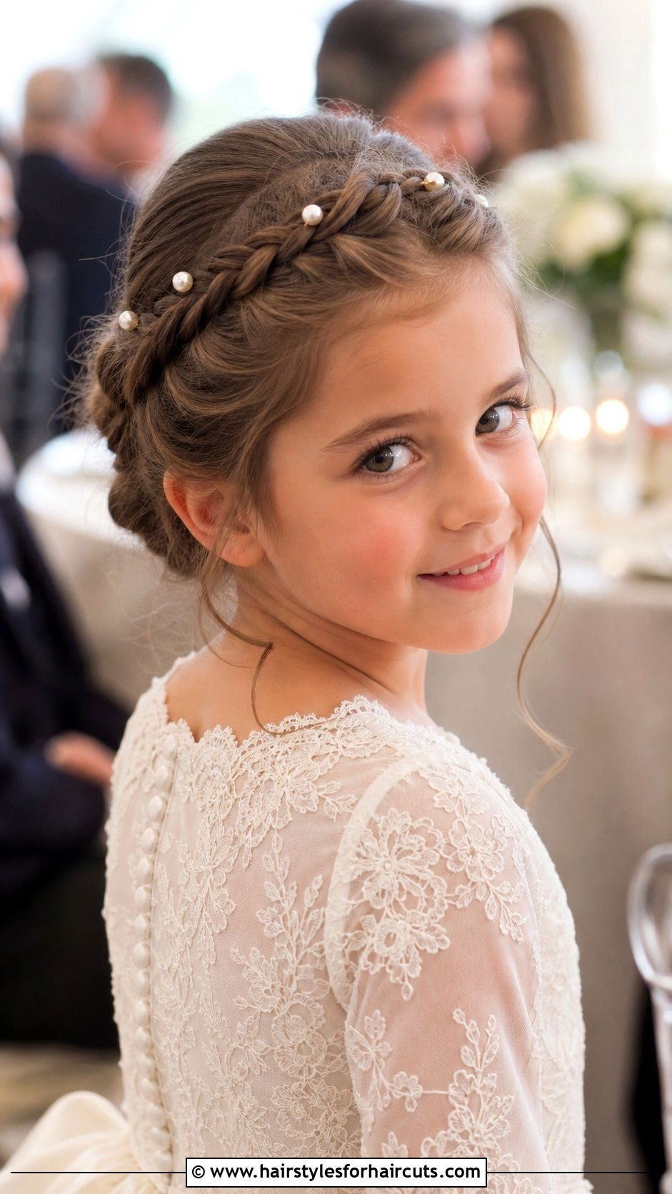 Lace Braid Little Girl Wedding Hairstyle - 25 little girl wedding hairstyles for long hair - 25 little girl wedding hairstyles for long hair