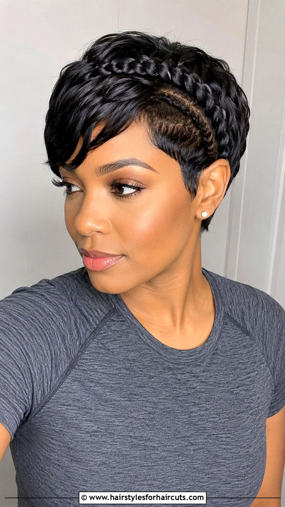 Lace Braid Pixie - 25 athletic sporty hairstyles for short hair - 25 athletic sporty hairstyles for short hair