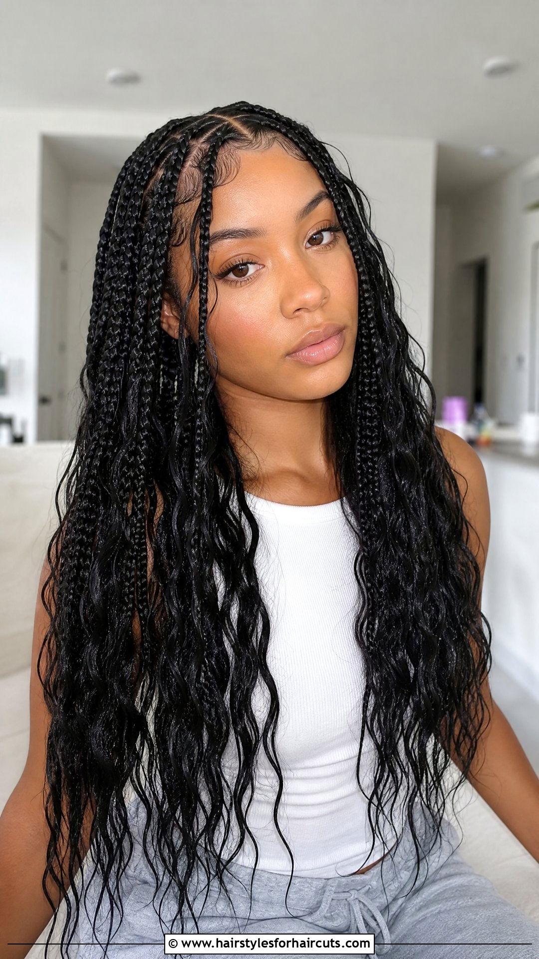 Large Knotless Braids Wet And Wavy - 25 wet and wavy braiding hairstyles - 25 wet and wavy braiding hairstyles