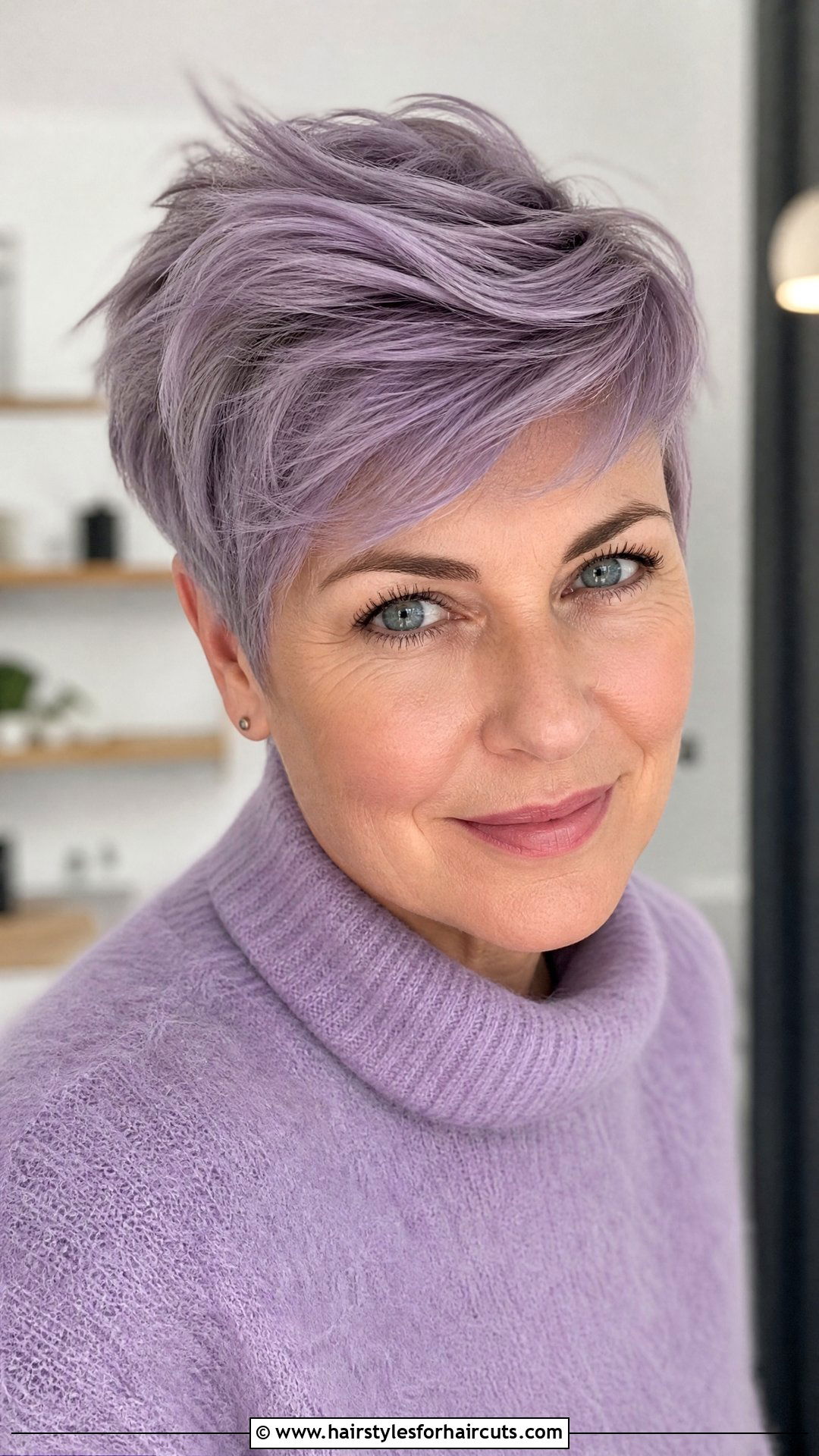 Lavender Grey Pixie - 25 short haircuts and color - 25 short haircuts and color
