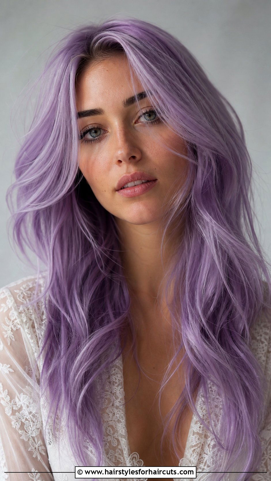 Lavender Purple Long Layers - 25 hairstyles with colour - 25 hairstyles with colour