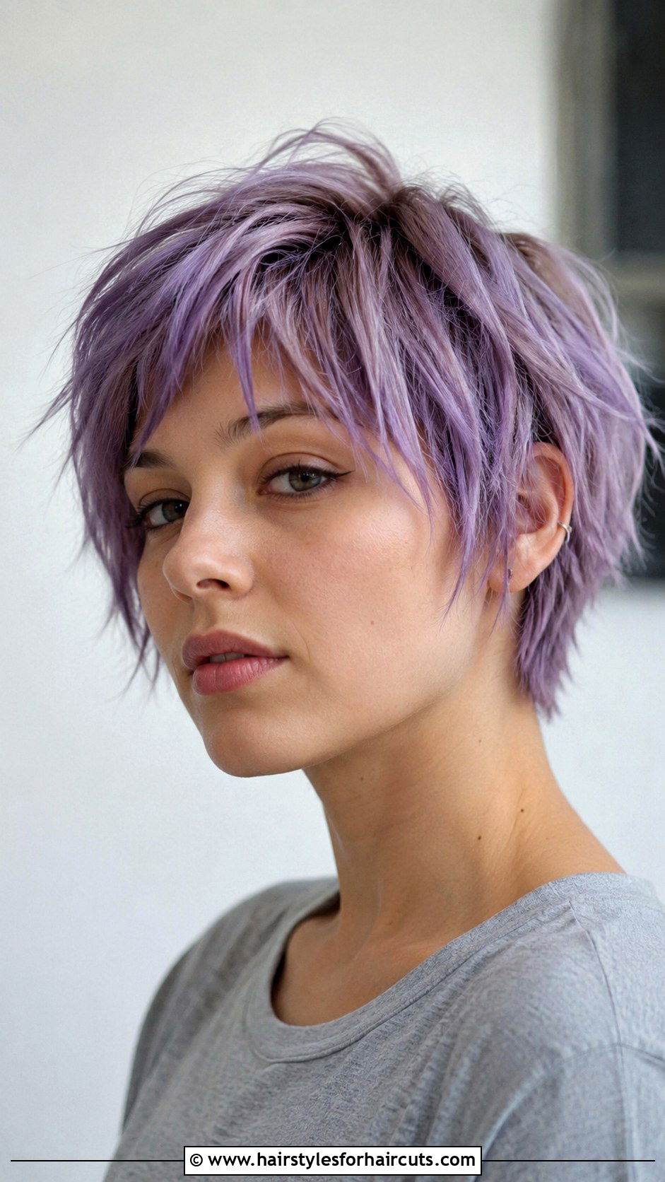Lavender Textured Crop - 25 lavender hairstyles - 25 lavender hairstyles