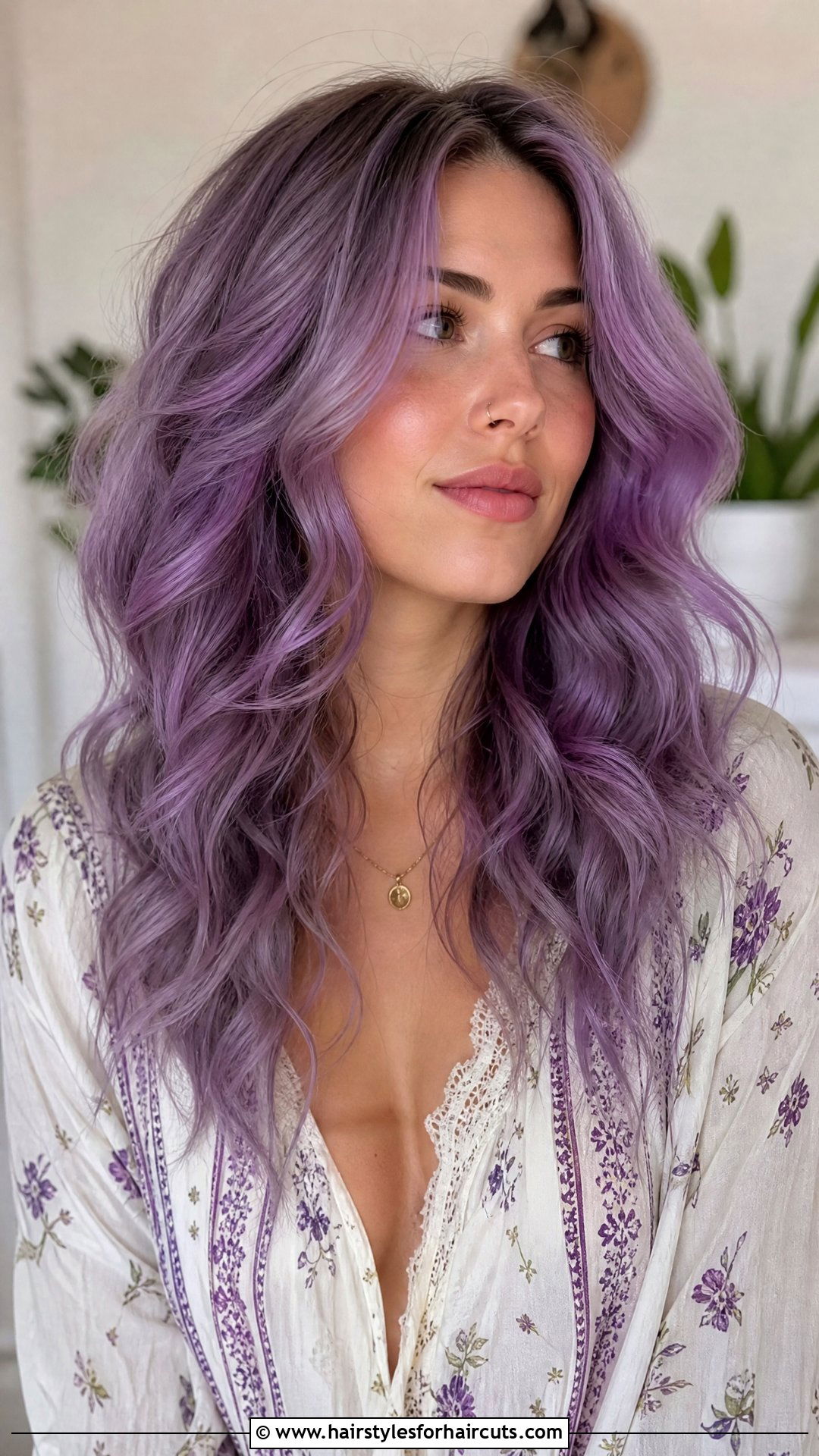 Lavender Violet Waves - 25 violet hairstyles - 25 violet hairstyles