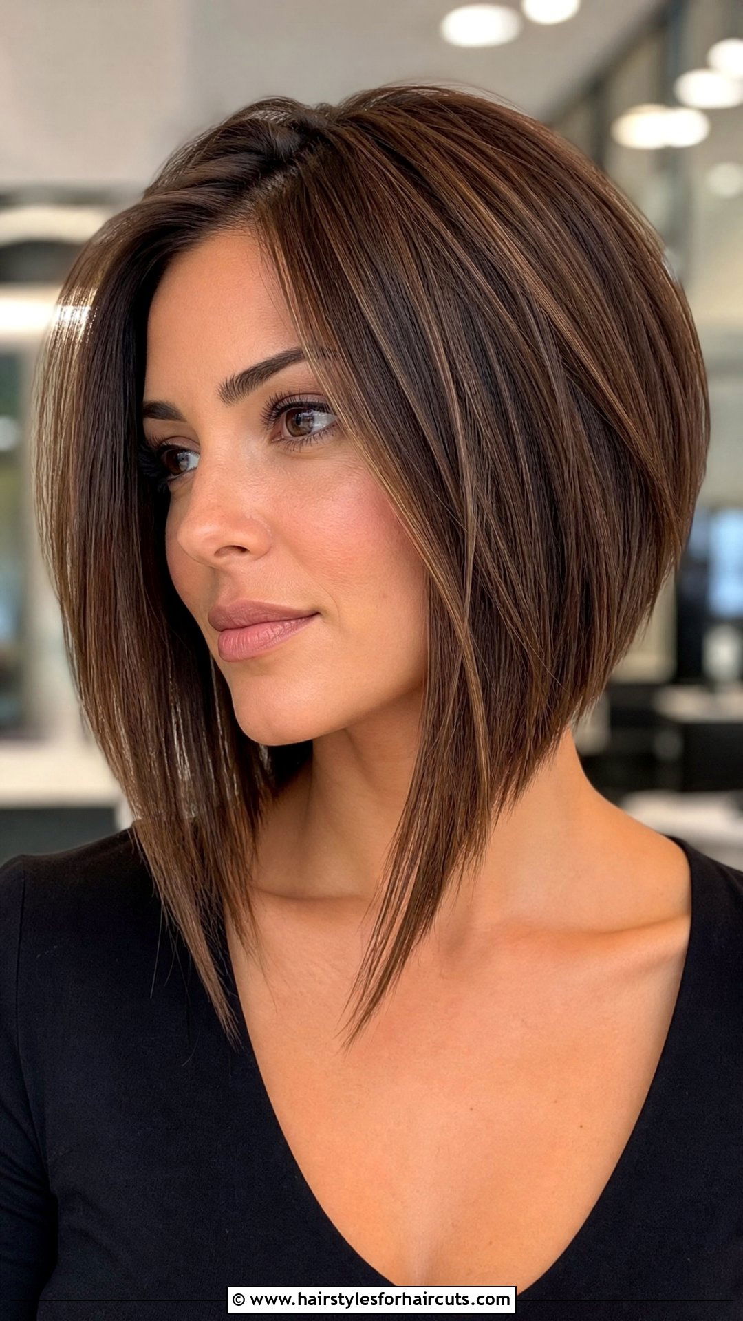Layered Asymmetrical Bob Haircut - 25 women layer haircuts - 25 women layer haircuts