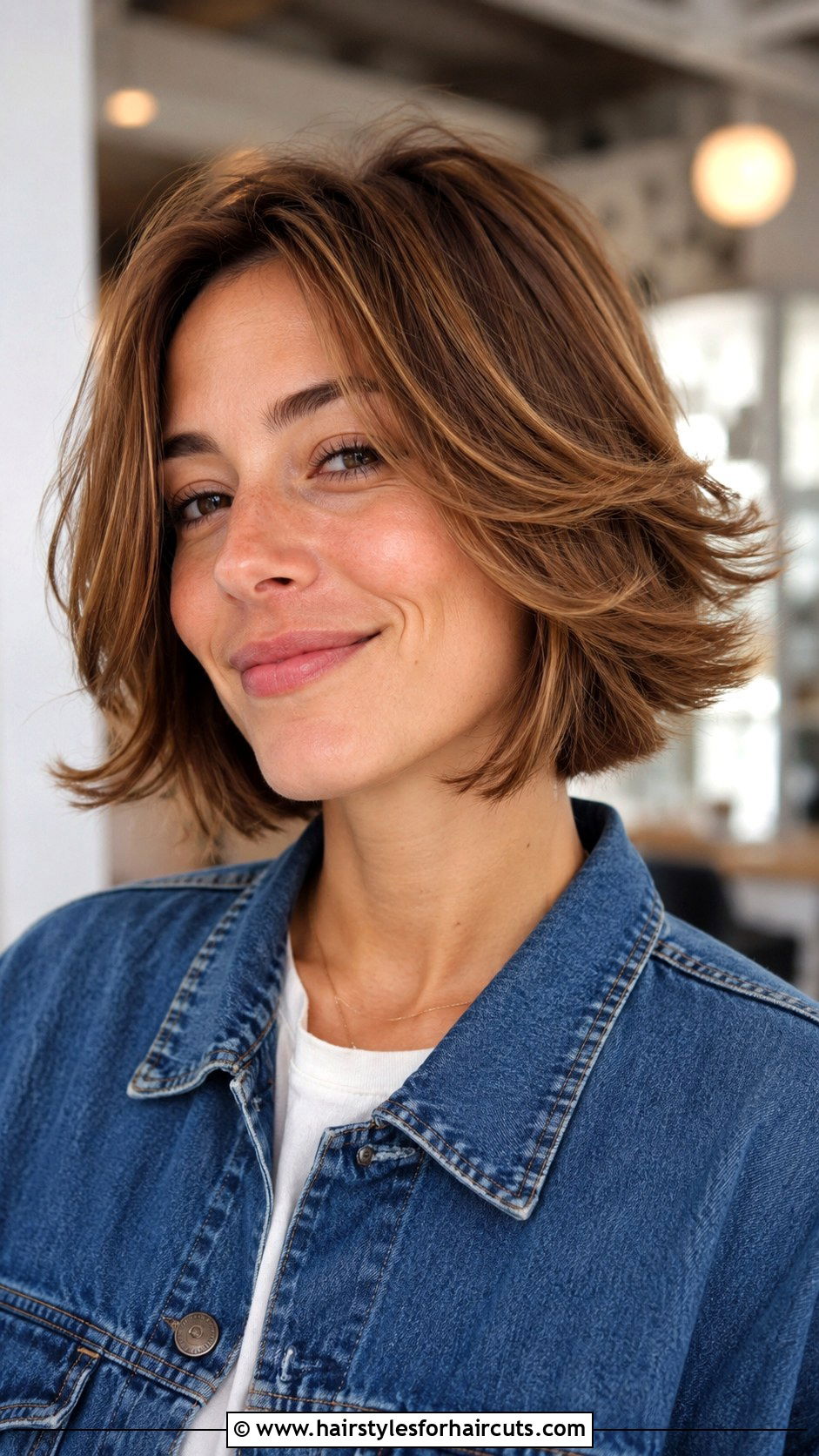 Layered Bob - 25 haircuts for diamond face shape - 25 haircuts for diamond face shape