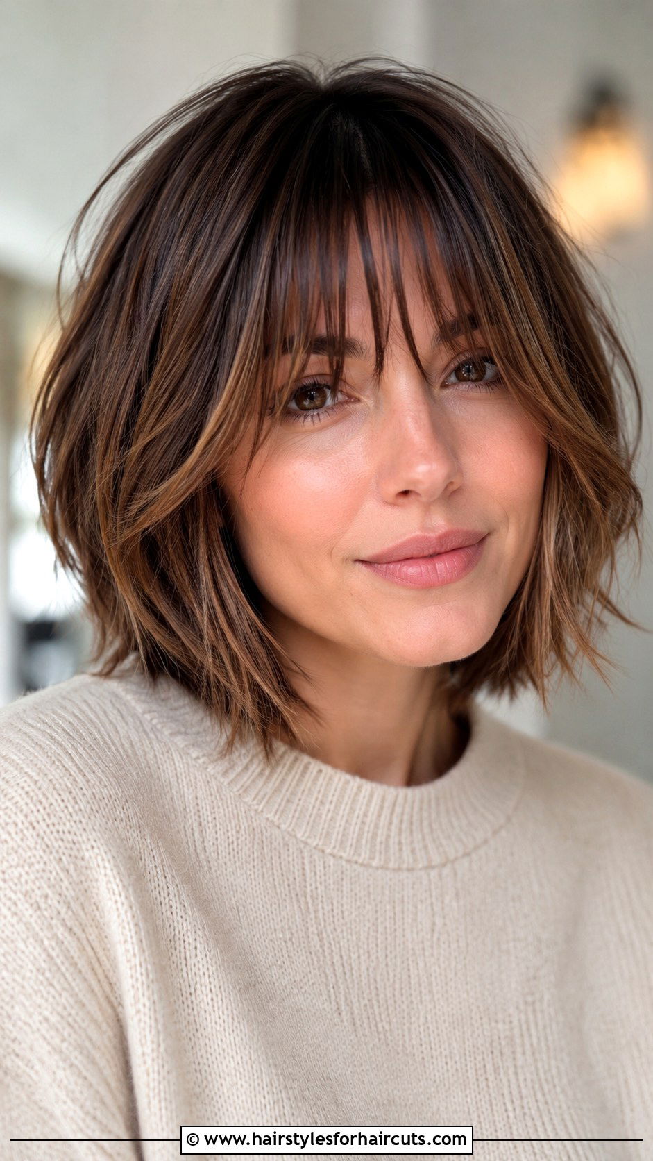 Layered Bob With Bangs - 25 fine hair bob hairstyles for over 50 - 25 fine hair bob hairstyles for over 50