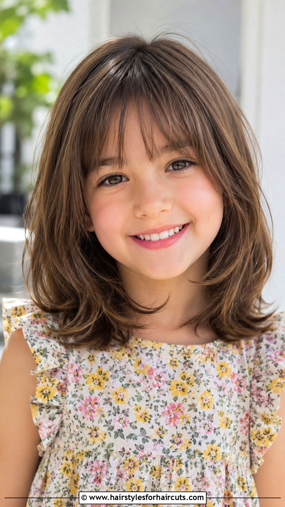 Layered Bob With Bangs - 25 shoulder length haircuts for girls kids - 25 shoulder length haircuts for girls kids