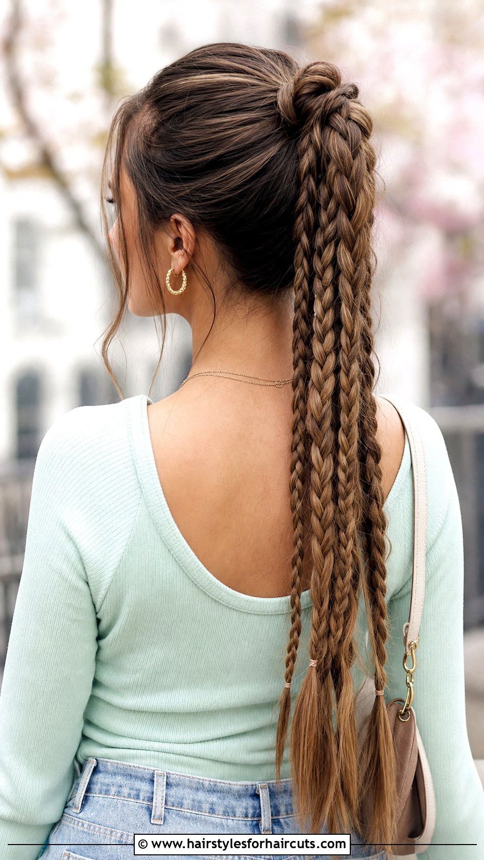 Layered Braided Ponytail - 25 ponytail hairstyles with braiding hair - 25 ponytail hairstyles with braiding hair