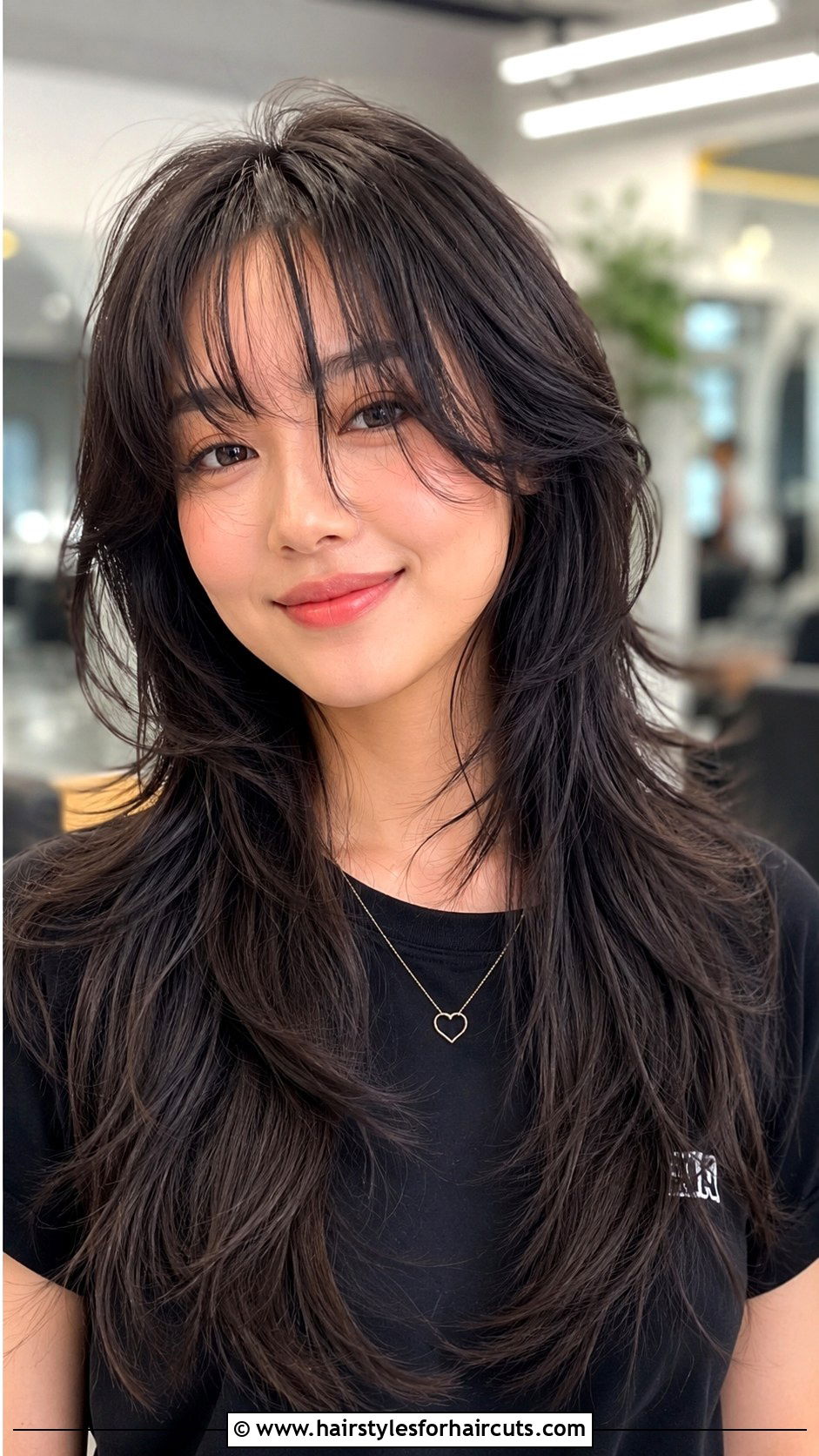 Layered Butterfly Cut Wispy Bangs - 25 layered haircuts wispy curtain bangs long hair - 25 layered haircuts wispy curtain bangs long hair