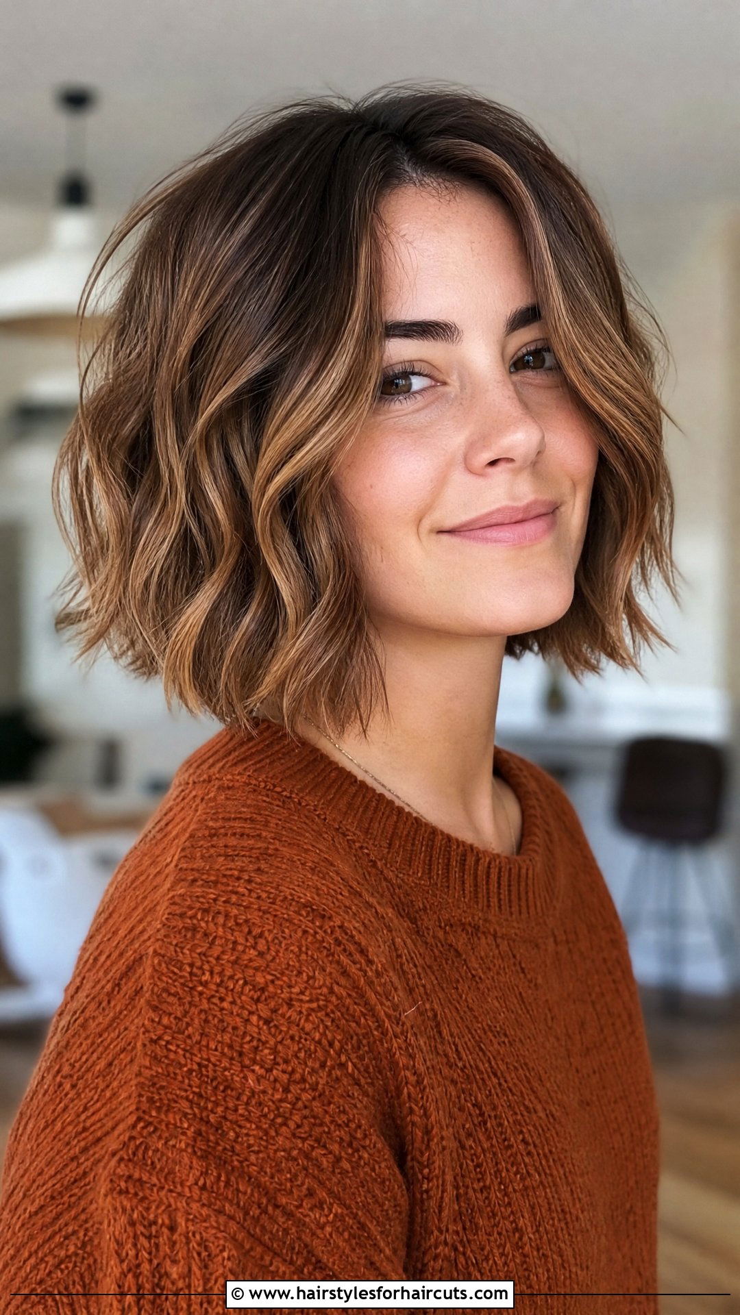 Layered Chin Length Bob - 25 chin length haircuts for wavy hair - 25 chin length haircuts for wavy hair