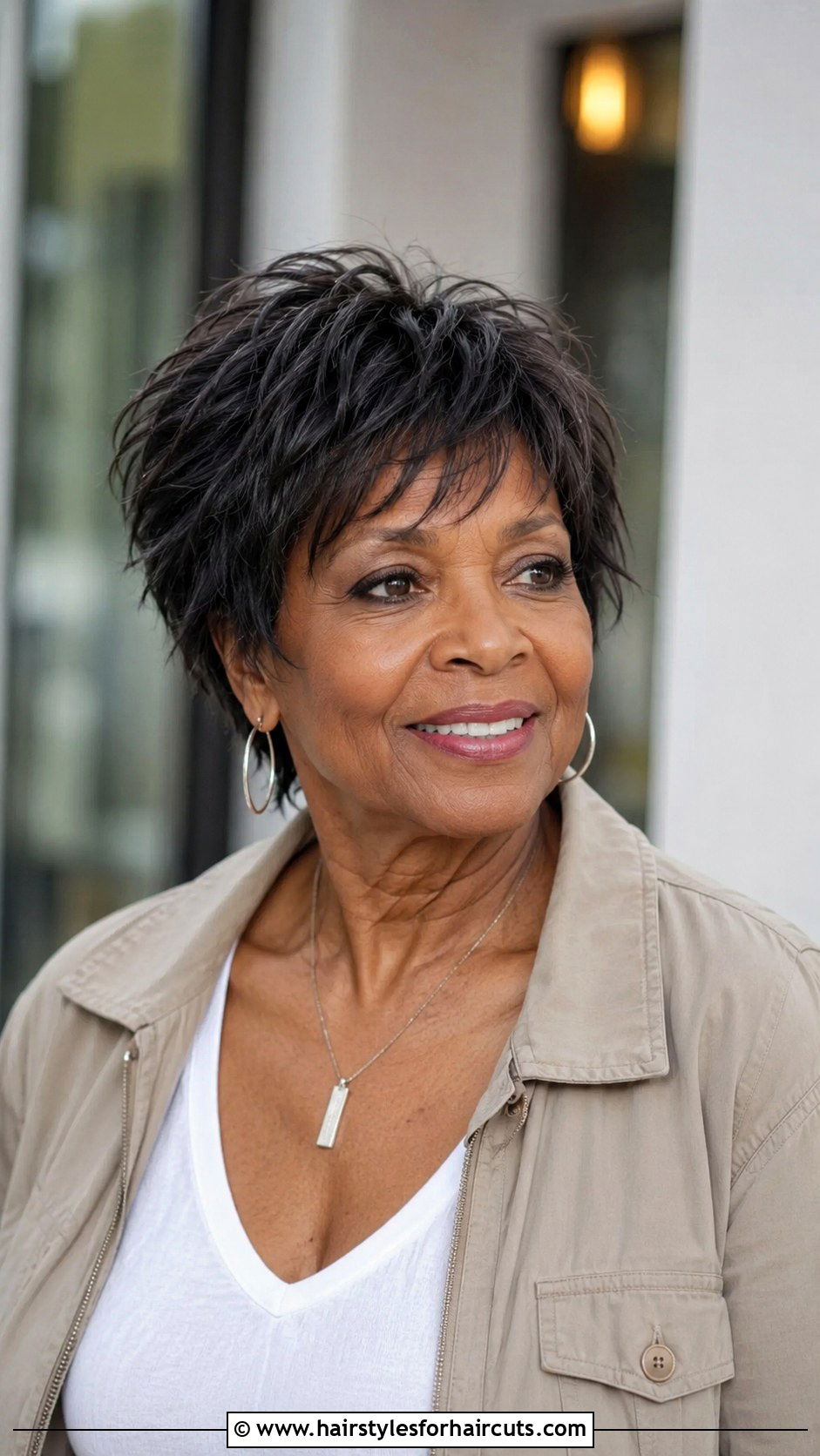 Layered Crop - 25 older black woman short haircuts - 25 older black woman short haircuts