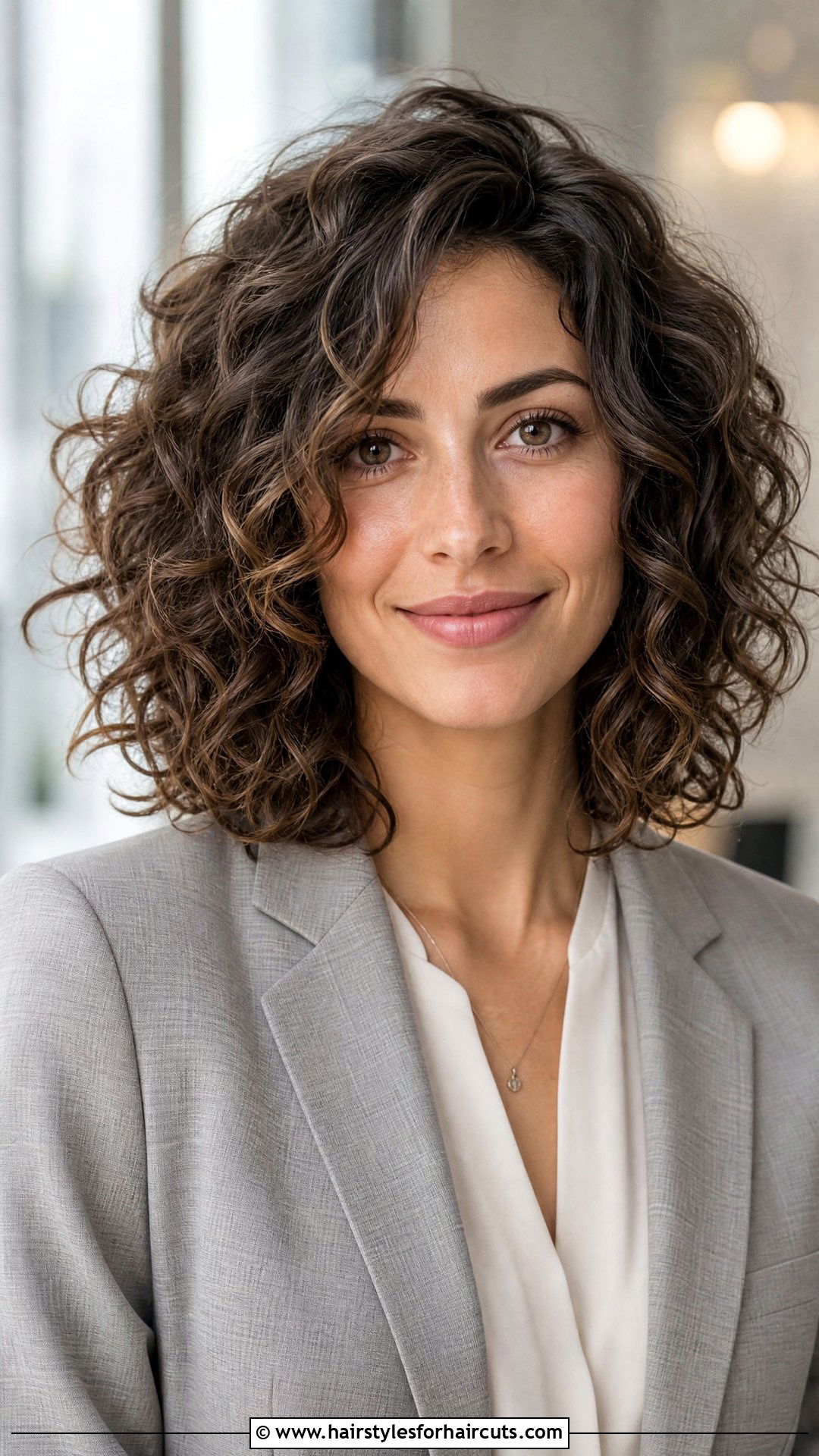 Layered Curly Lob - 25 womens professional hairstyles for curly hair - 25 womens professional hairstyles for curly hair