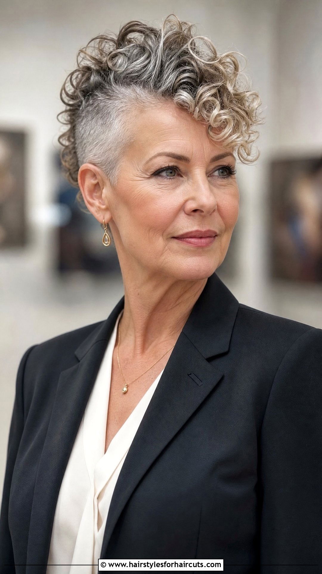Layered Curly Mohawk - 25 haircuts for curly hair over 50 - 25 haircuts for curly hair over 50
