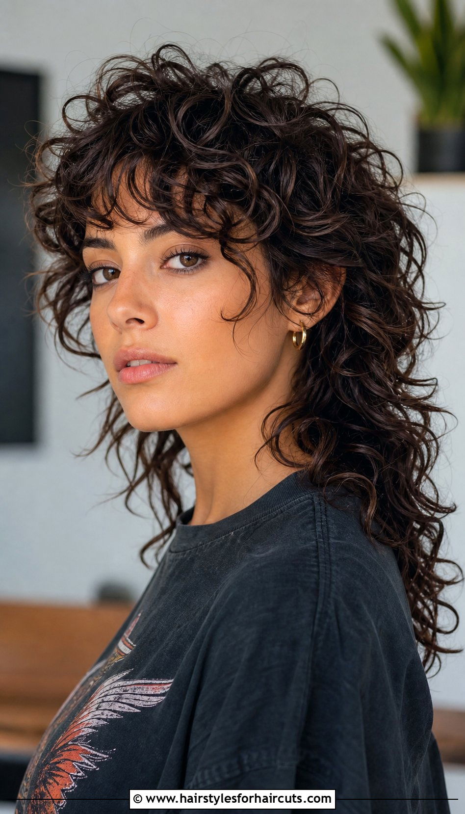Layered Curly Mullet - 25 curly haircuts layers - 25 curly haircuts layers