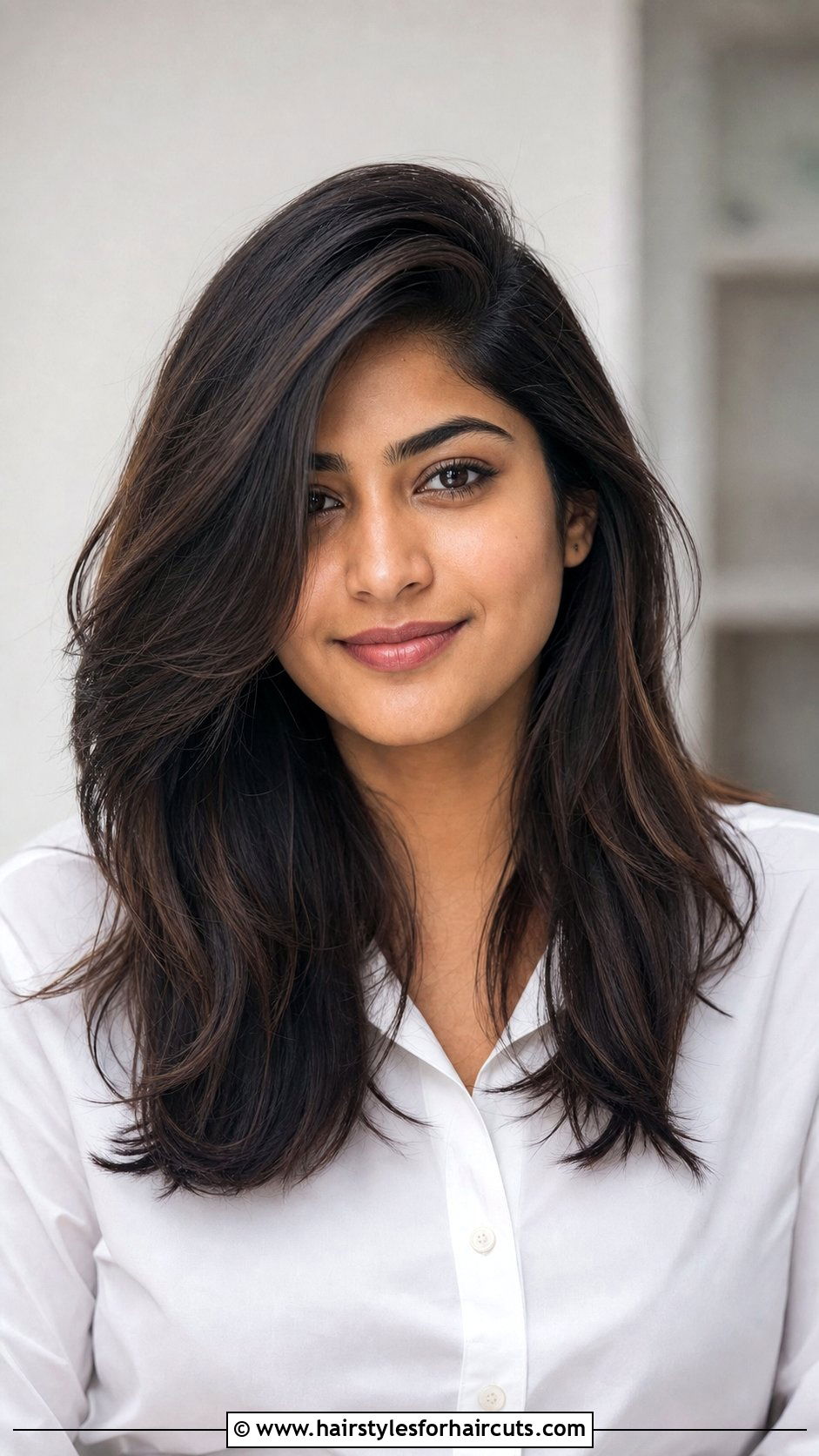 Layered Cut with Deep Side Part - 25 round face indian haircuts - 25 round face indian haircuts